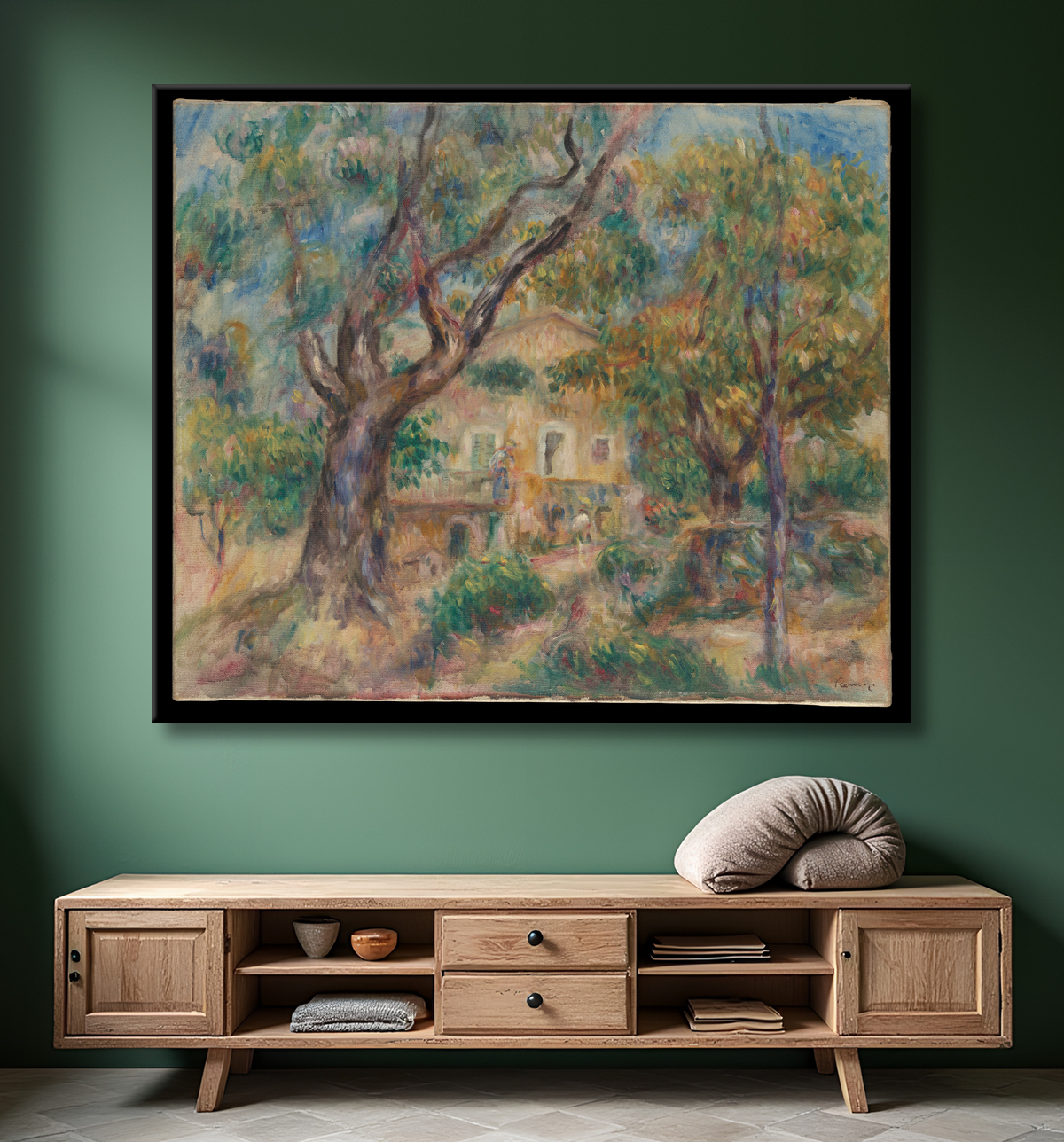 Reproduction La Ferme des Collettes, Cagnes de Auguste Renoir avec decor