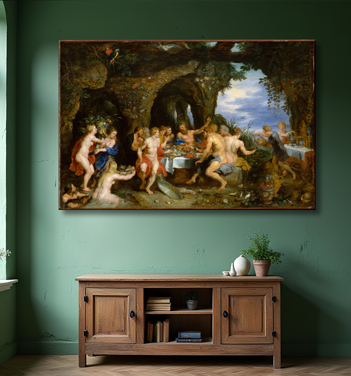 Reproduction La fête d'Acheloüs de Peter Paul Rubens avec decor