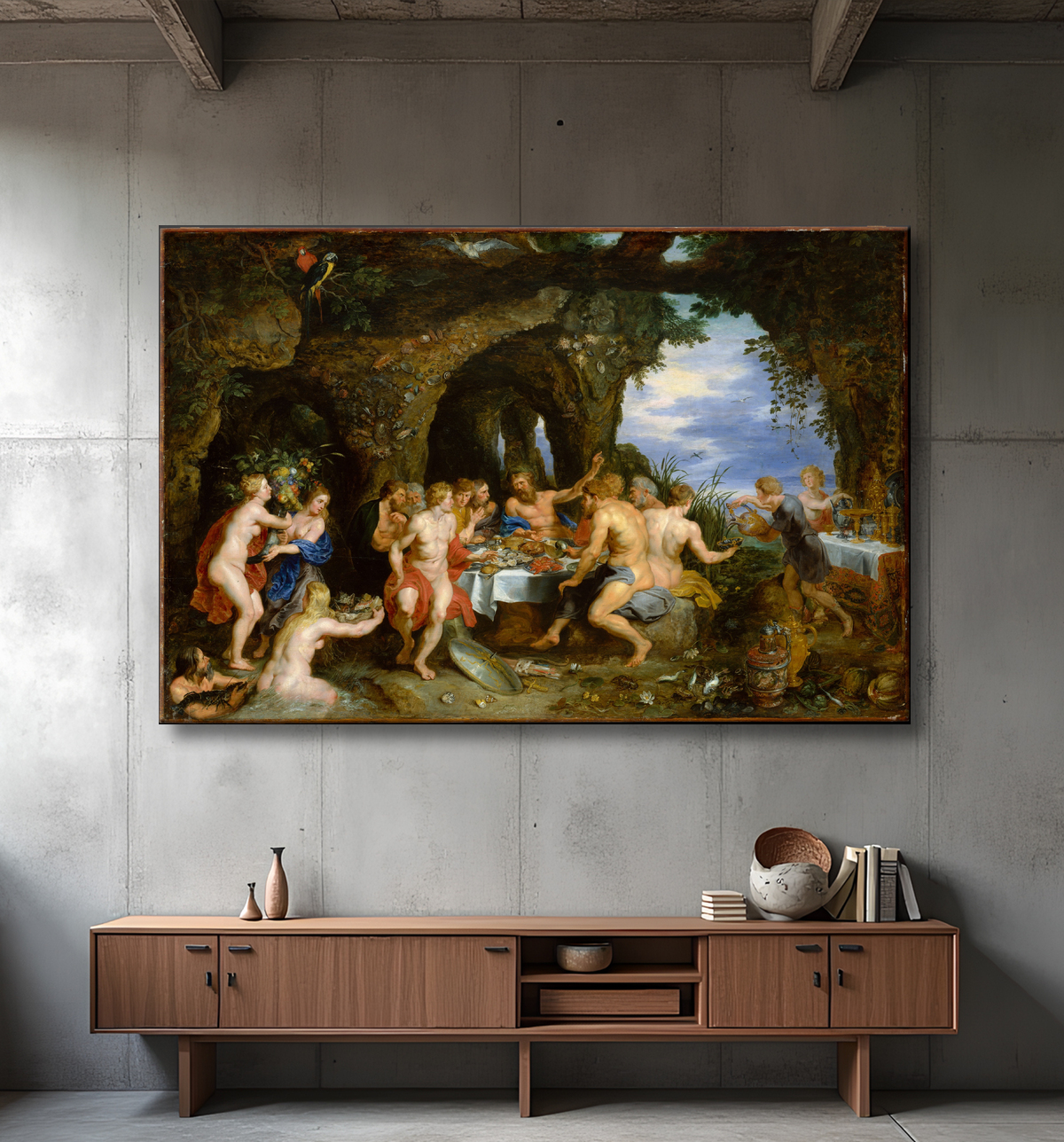 Reproduction La fête d'Acheloüs de Peter Paul Rubens avec decor