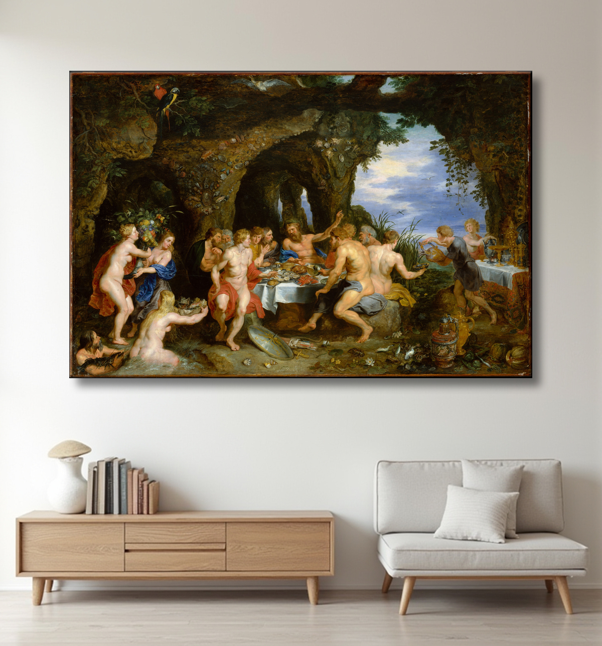 Reproduction La fête d'Acheloüs de Peter Paul Rubens avec decor