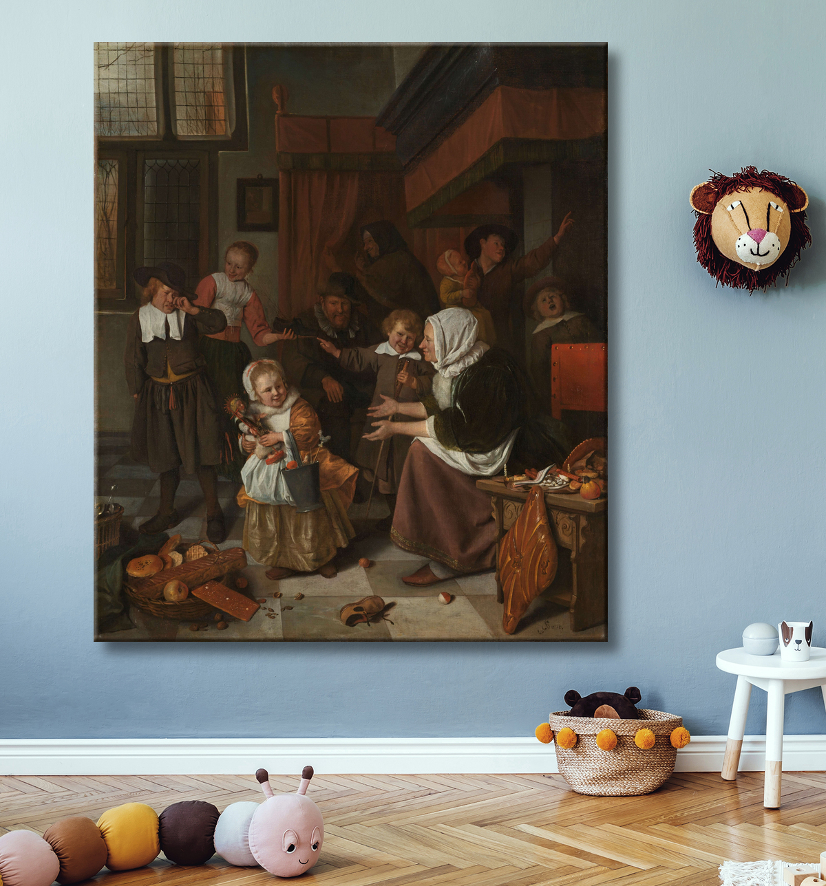Reproduction La fête de la Saint-Nicolas de Jan Havicksz. Steen avec decor