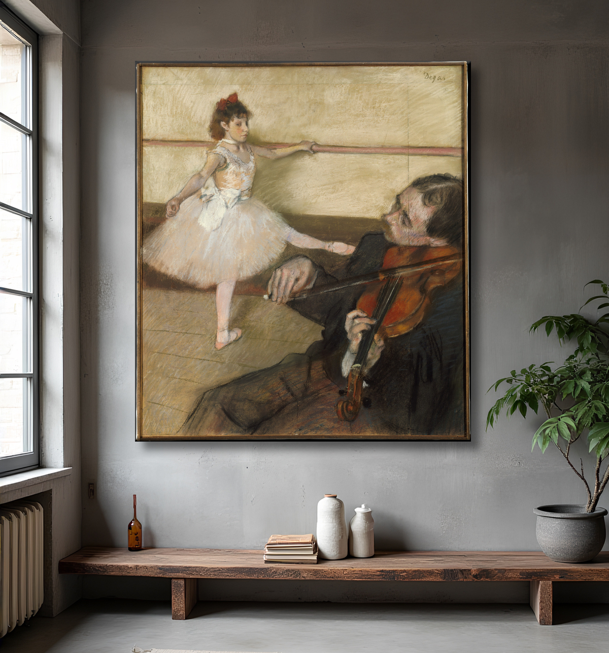 Reproduction La leçon de danse de Edgar Degas avec decor