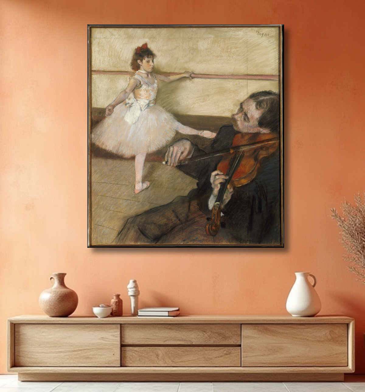 Reproduction La leçon de danse de Edgar Degas avec decor