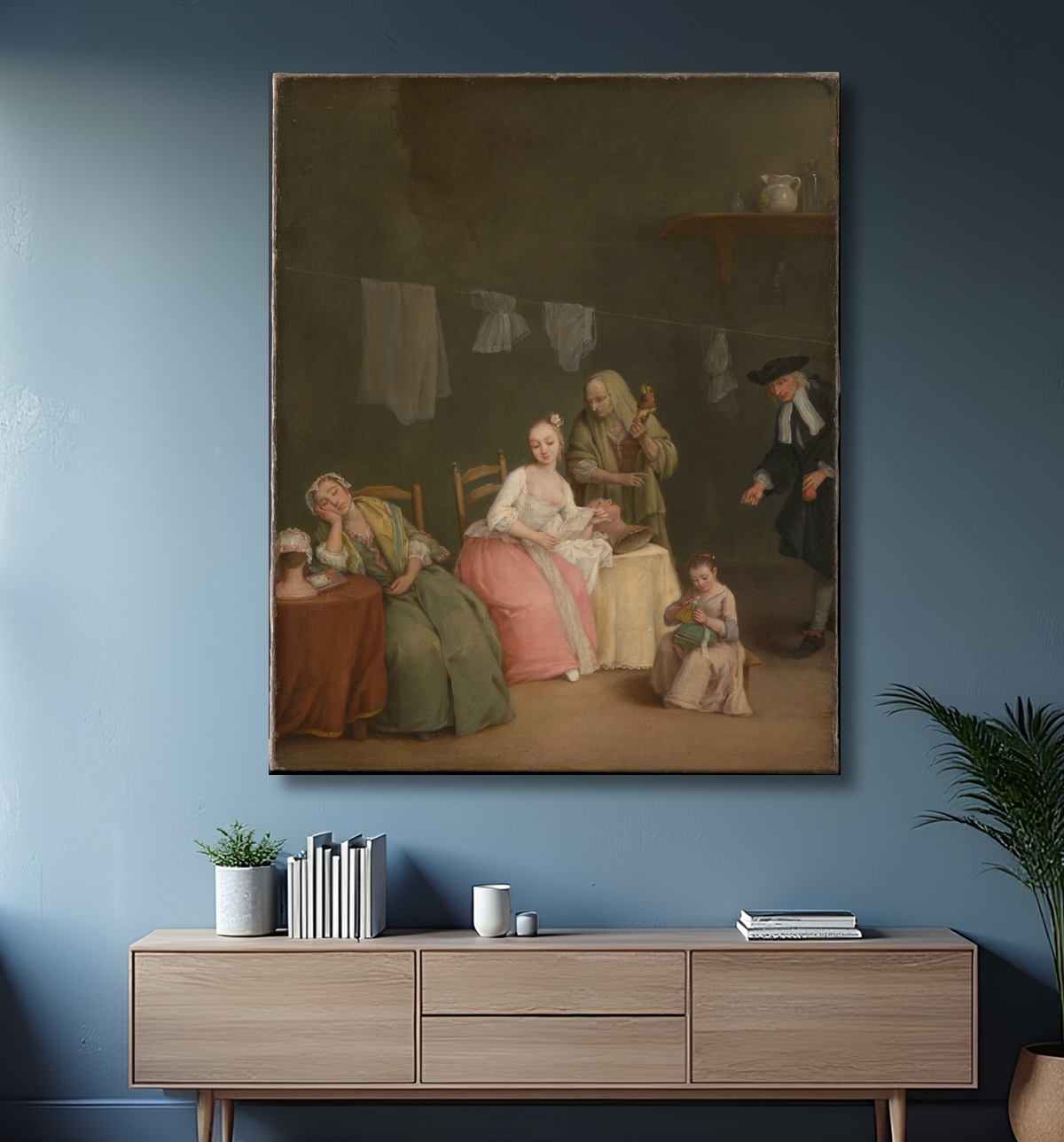 Reproduction La lettre de Pietro Longhi (Pietro Falca) avec decor