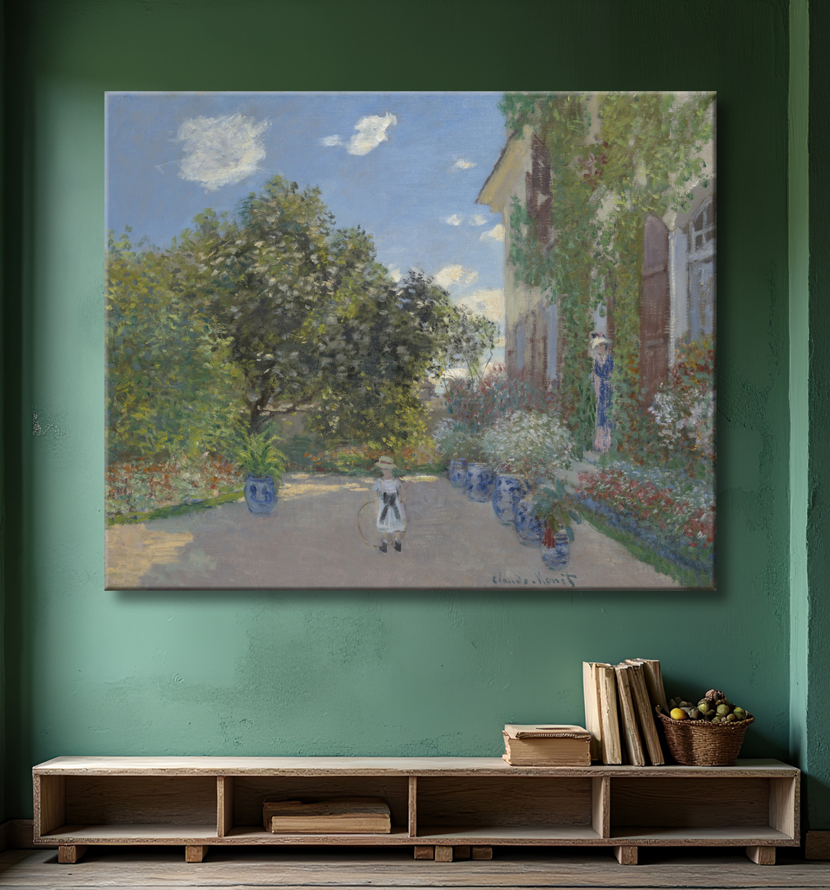 Reproduction La Maison de l'Artiste à Argenteuil de Claude Monet avec decor