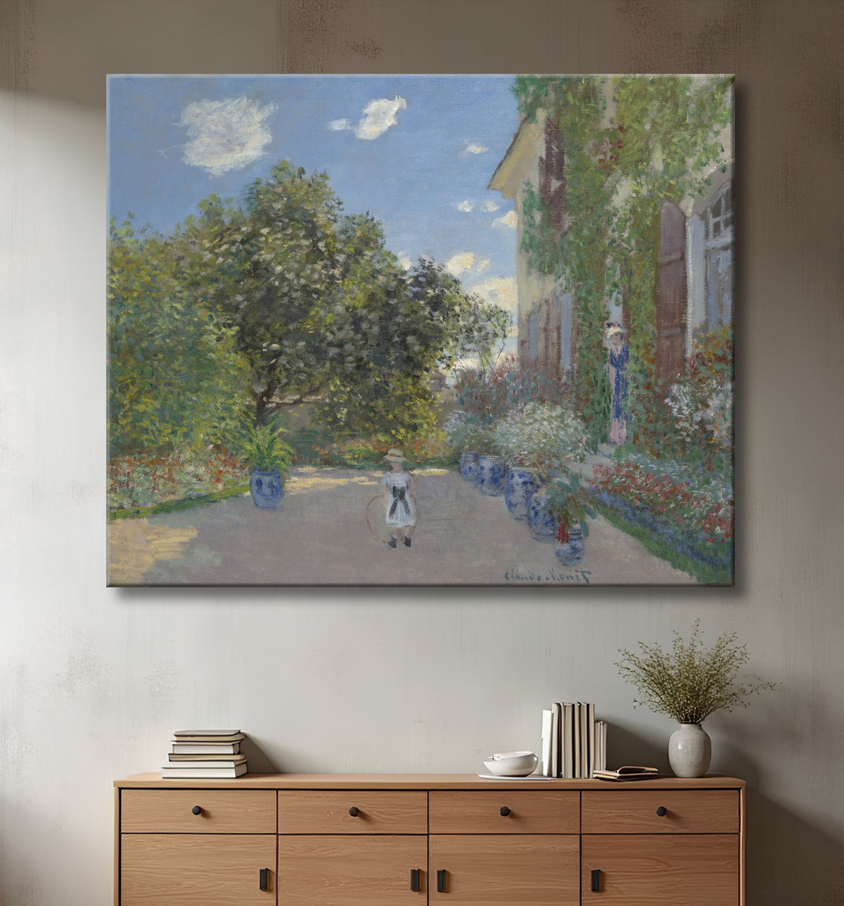 Reproduction La Maison de l'Artiste à Argenteuil de Claude Monet avec decor