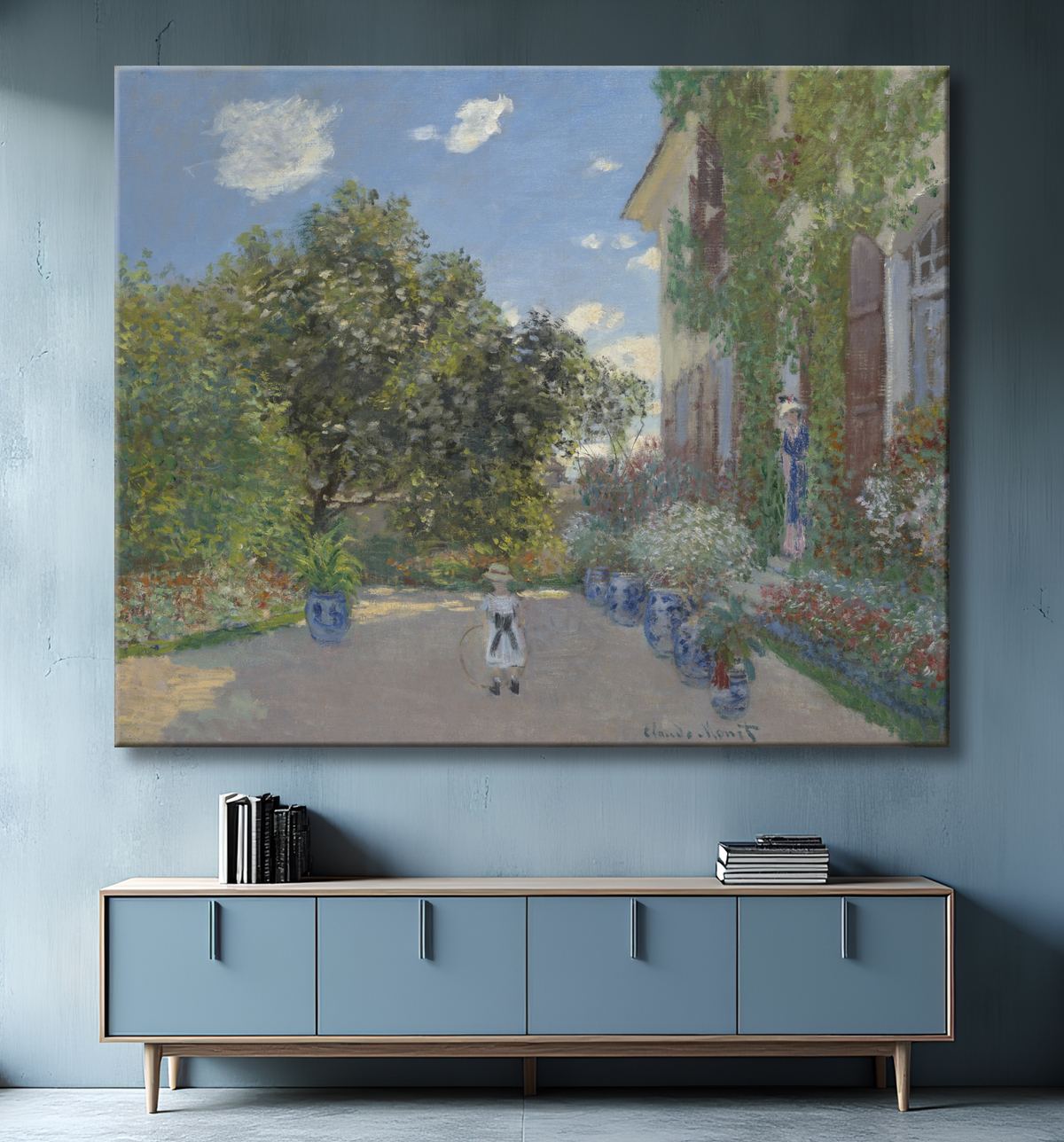 Reproduction La Maison de l'Artiste à Argenteuil de Claude Monet avec decor