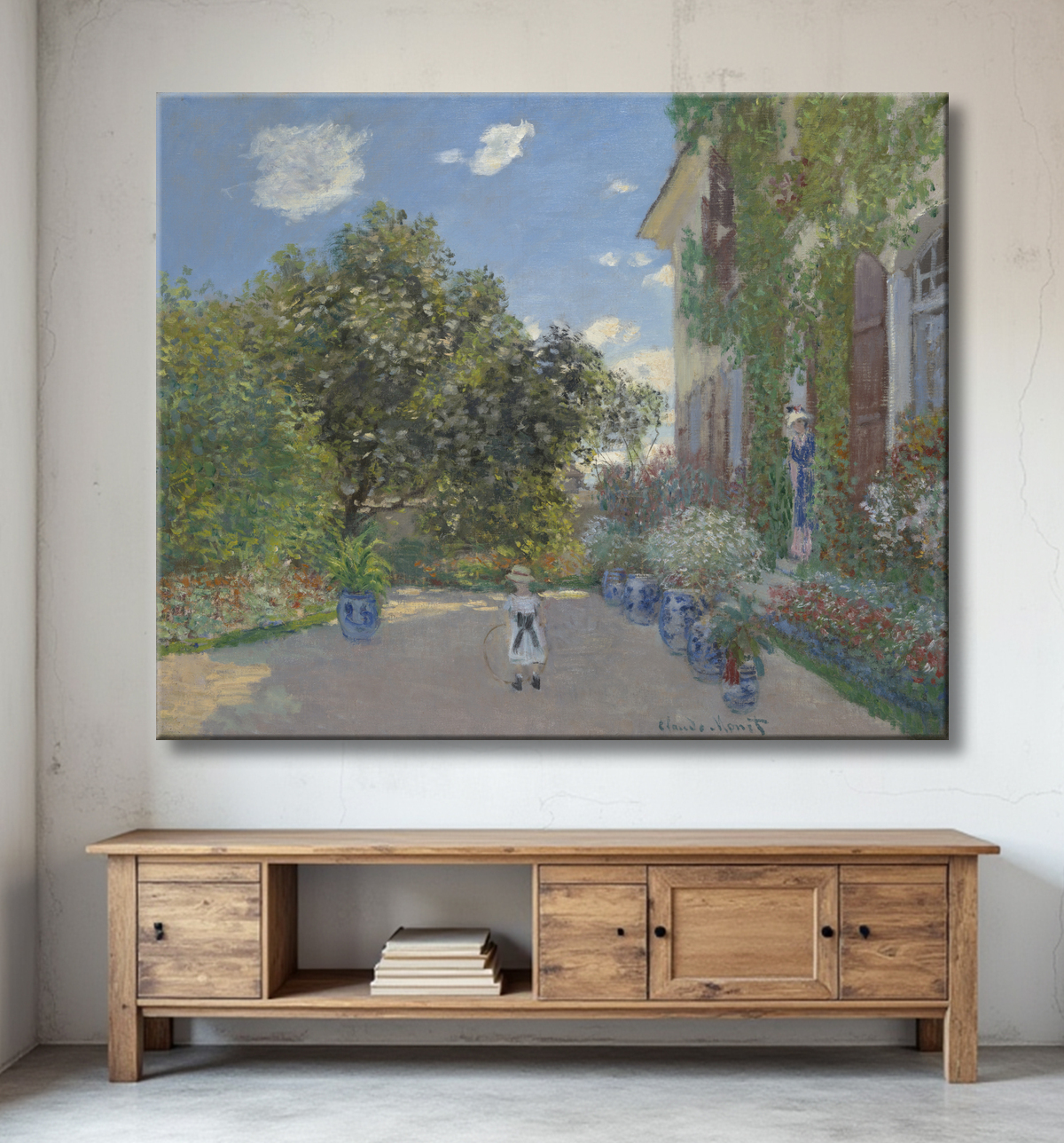 Reproduction La Maison de l'Artiste à Argenteuil de Claude Monet avec decor