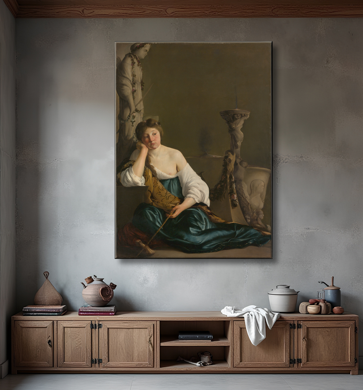 Reproduction La Médée désabusée de Paulus Bor avec decor