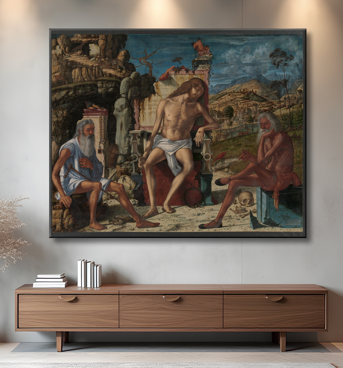 Reproduction La Méditation sur la Passion de Vittore Carpaccio avec decor