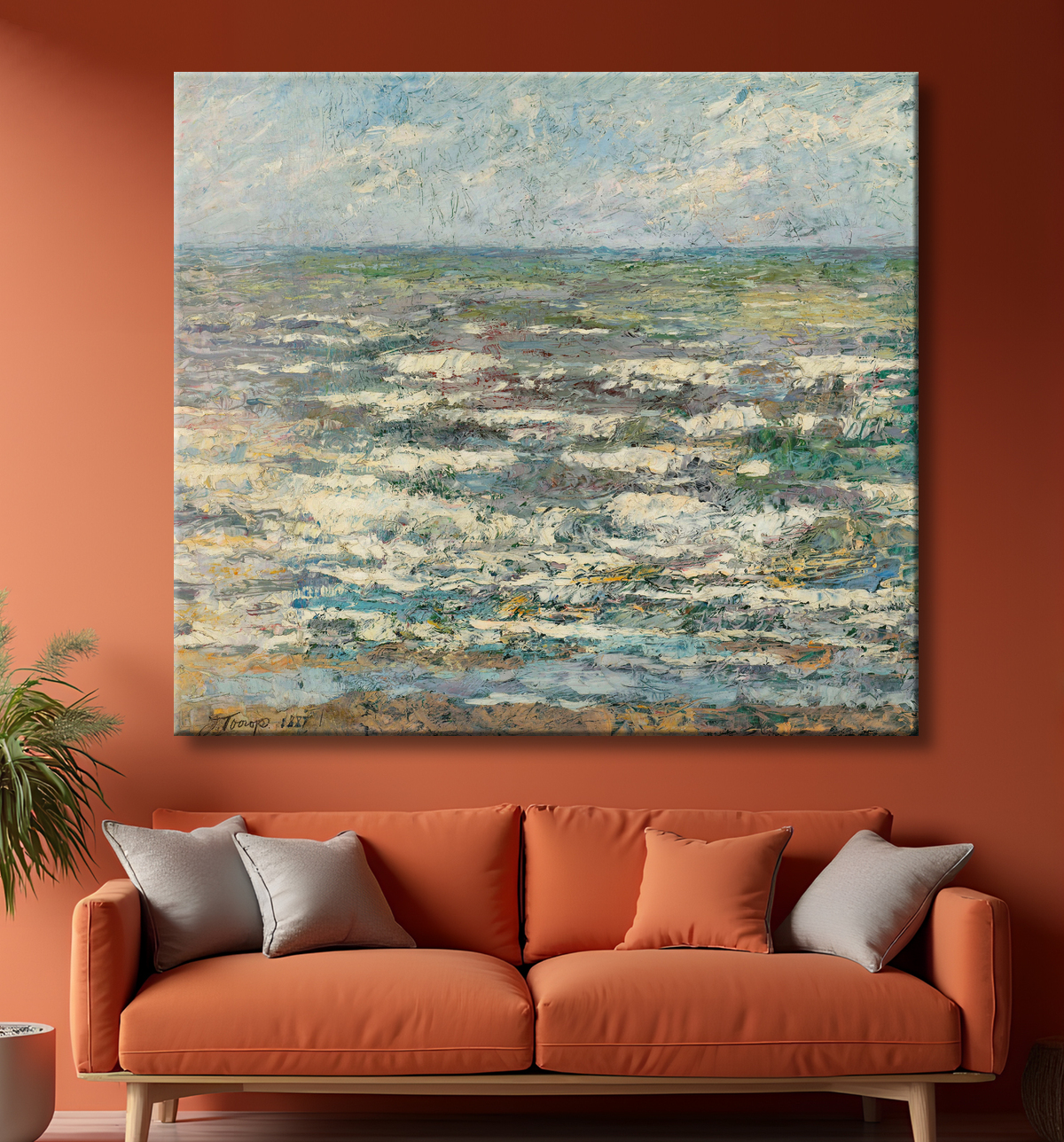 Reproduction La mer de Jan Toorop avec decor