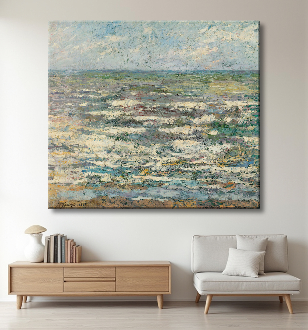 Reproduction La mer de Jan Toorop avec decor