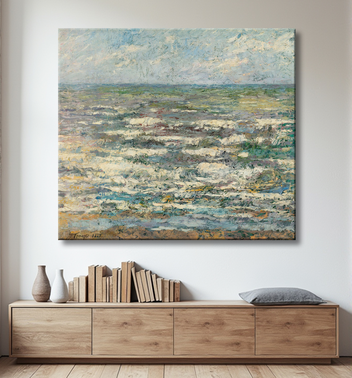Reproduction La mer de Jan Toorop avec decor