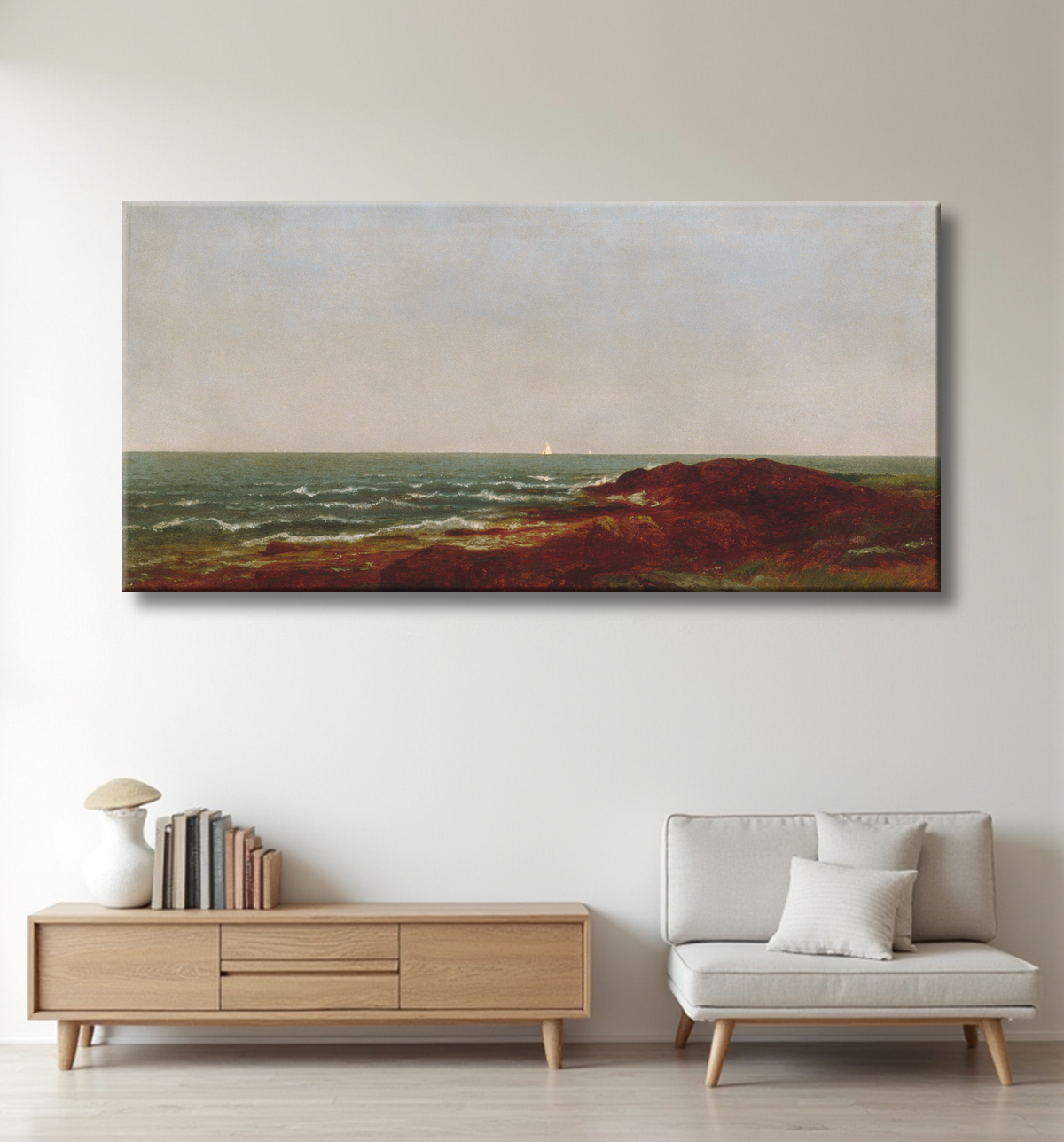 Reproduction La mer de John Frederick Kensett avec decor