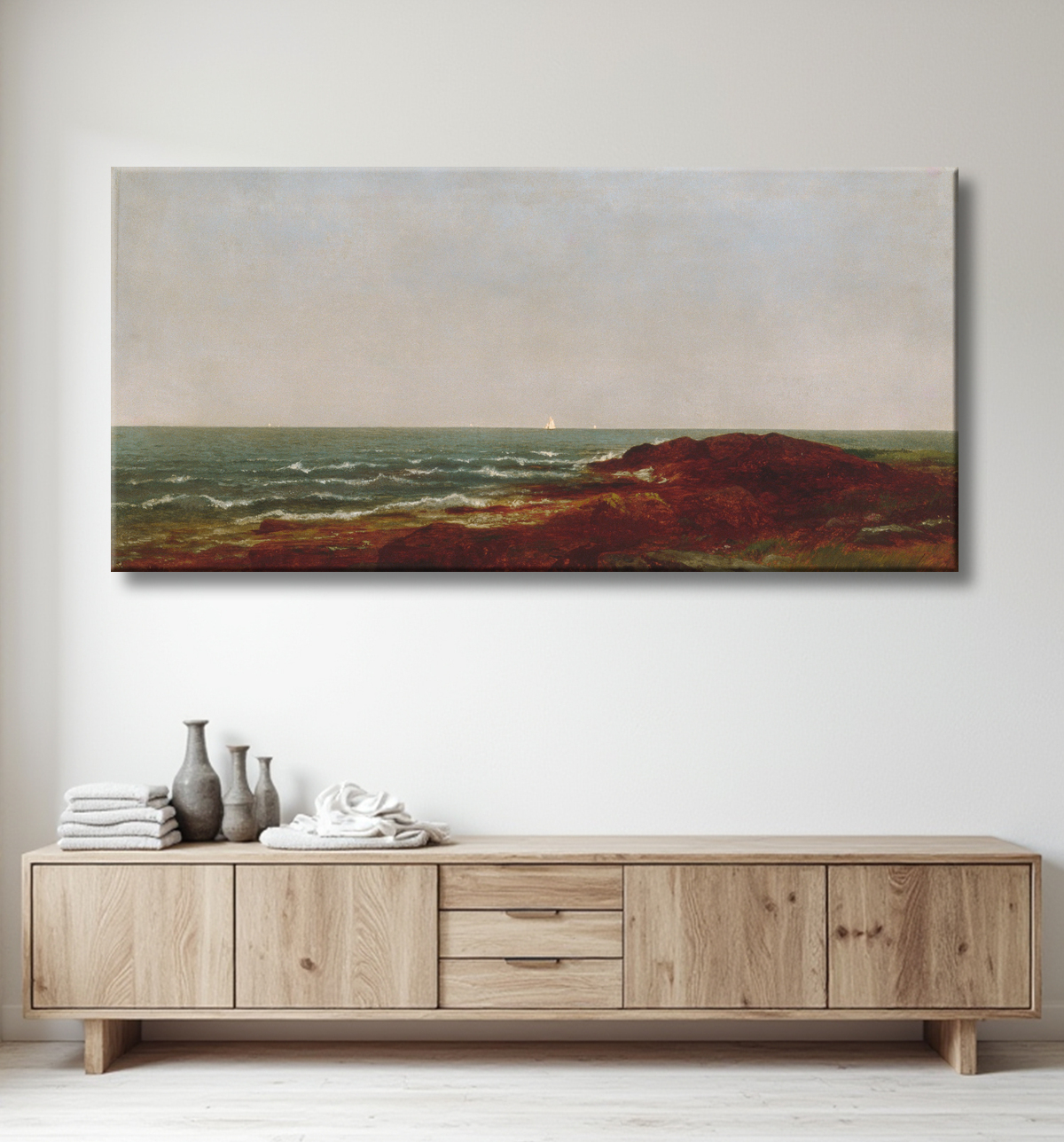 Reproduction La mer de John Frederick Kensett avec decor