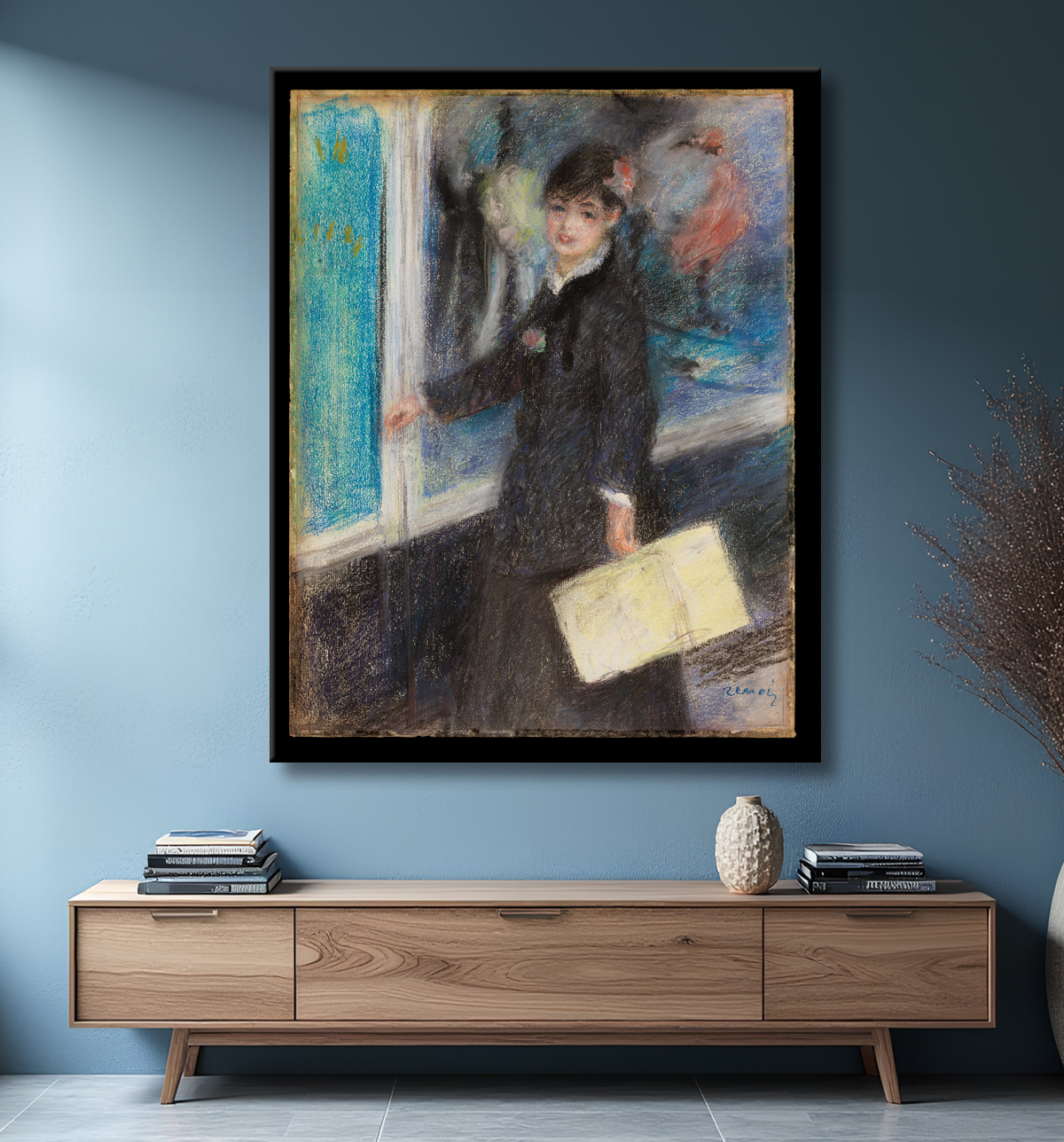 Reproduction La modiste de Auguste Renoir avec decor