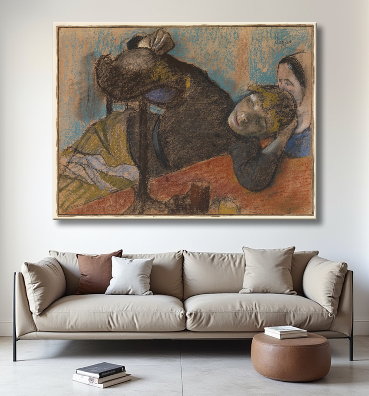Reproduction La modiste de Edgar Degas avec decor