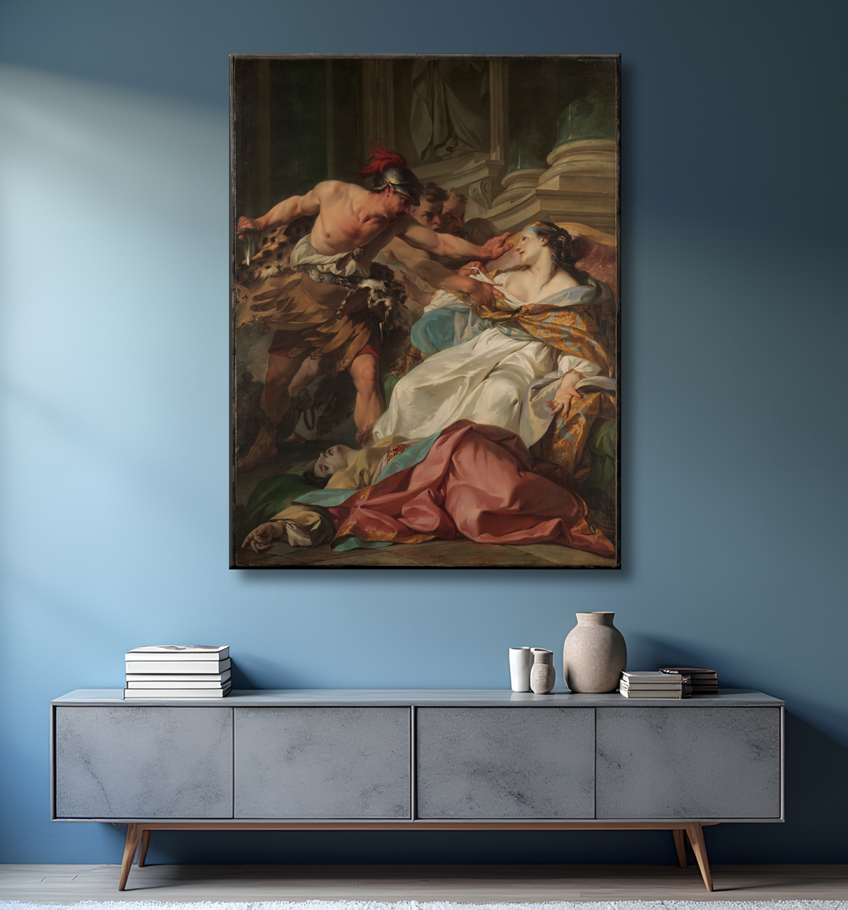 Reproduction La mort d'Harmonie de Jean-Baptiste Marie Pierre avec decor