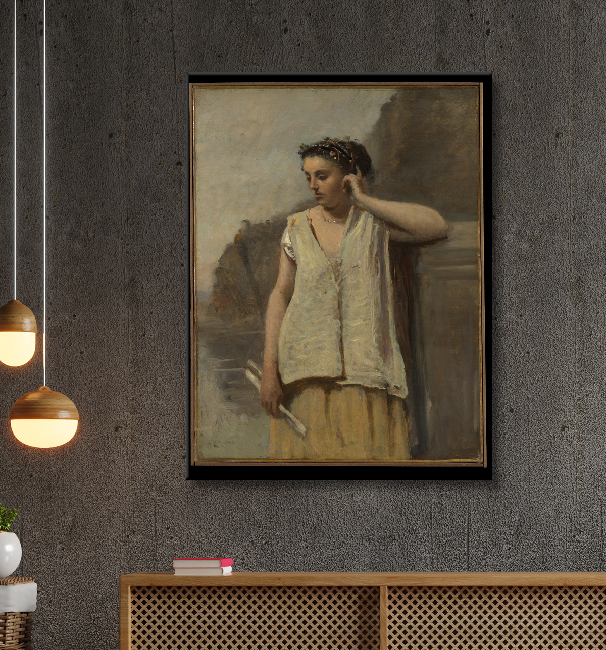Reproduction La Muse : Histoire de Camille Corot avec decor