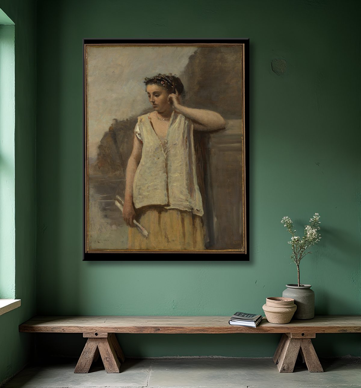 Reproduction La Muse : Histoire de Camille Corot avec decor