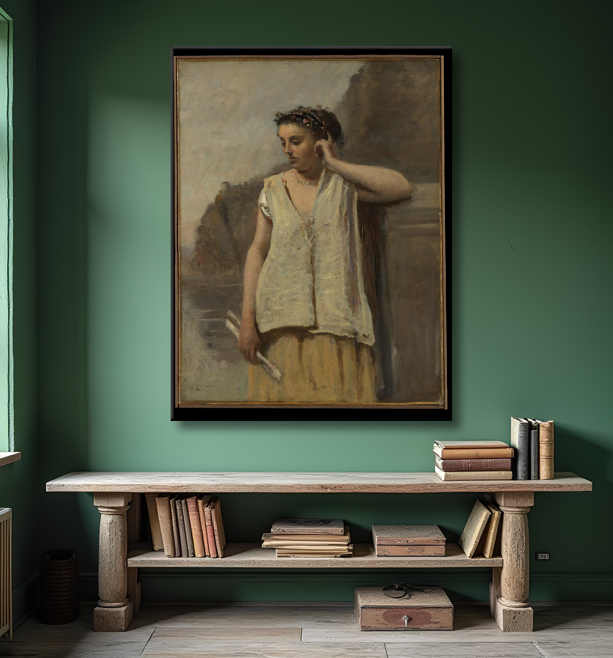 Reproduction La Muse : Histoire de Camille Corot avec decor