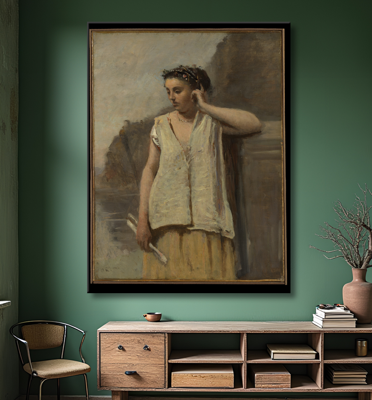 Reproduction La Muse : Histoire de Camille Corot avec decor