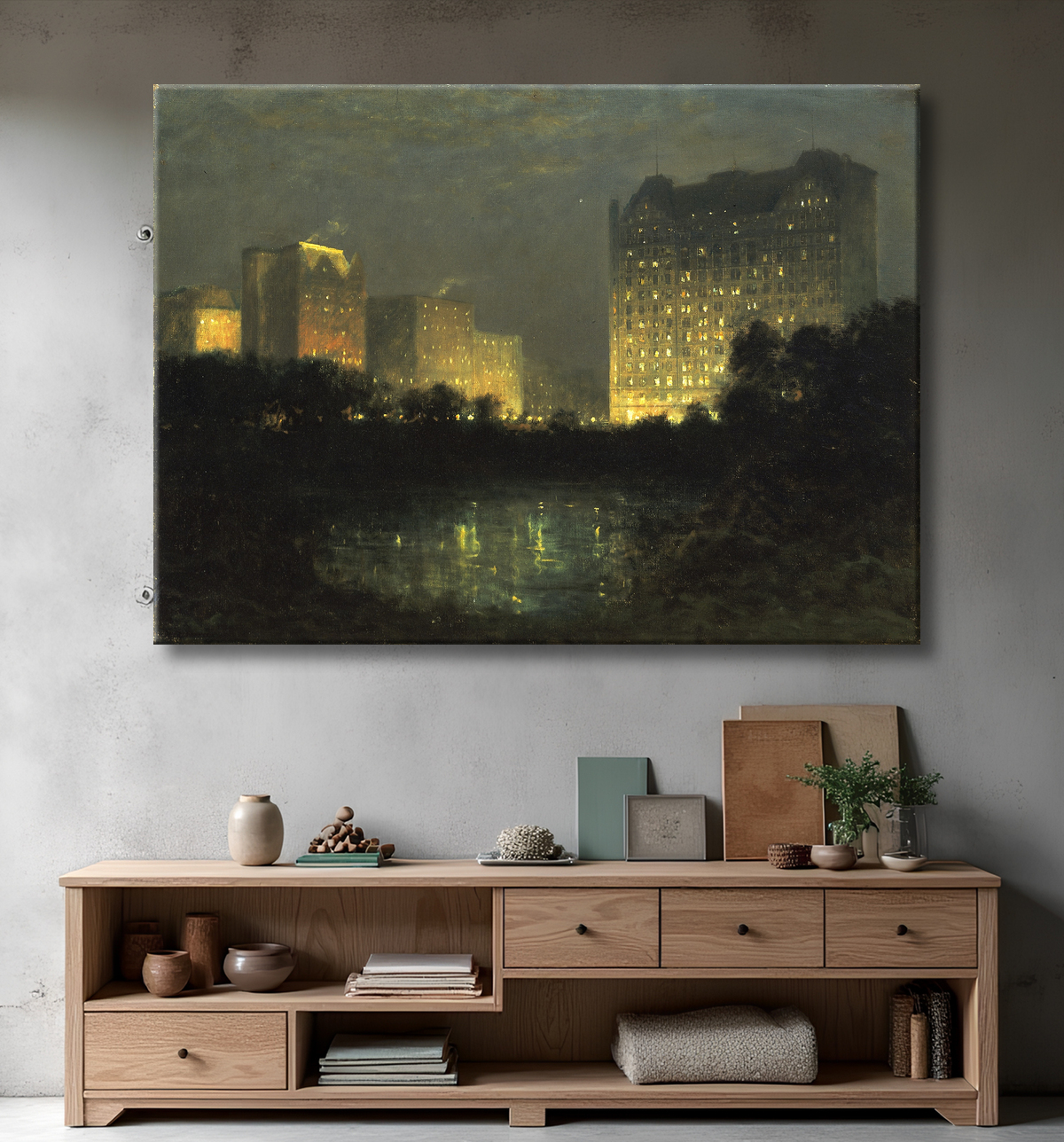 Reproduction La place de William R. Derrick, born San Francisco, CA 1857-died Rhinebeck, NY 1941 avec decor