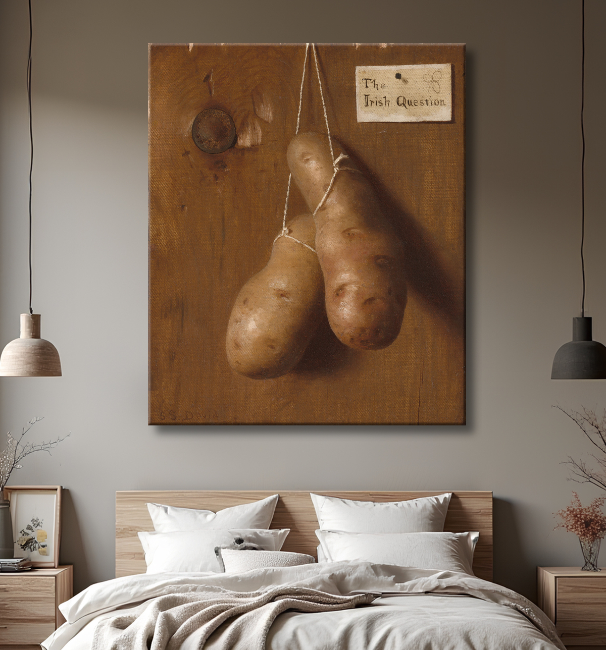 Reproduction La question irlandaise de De Scott Evans avec decor