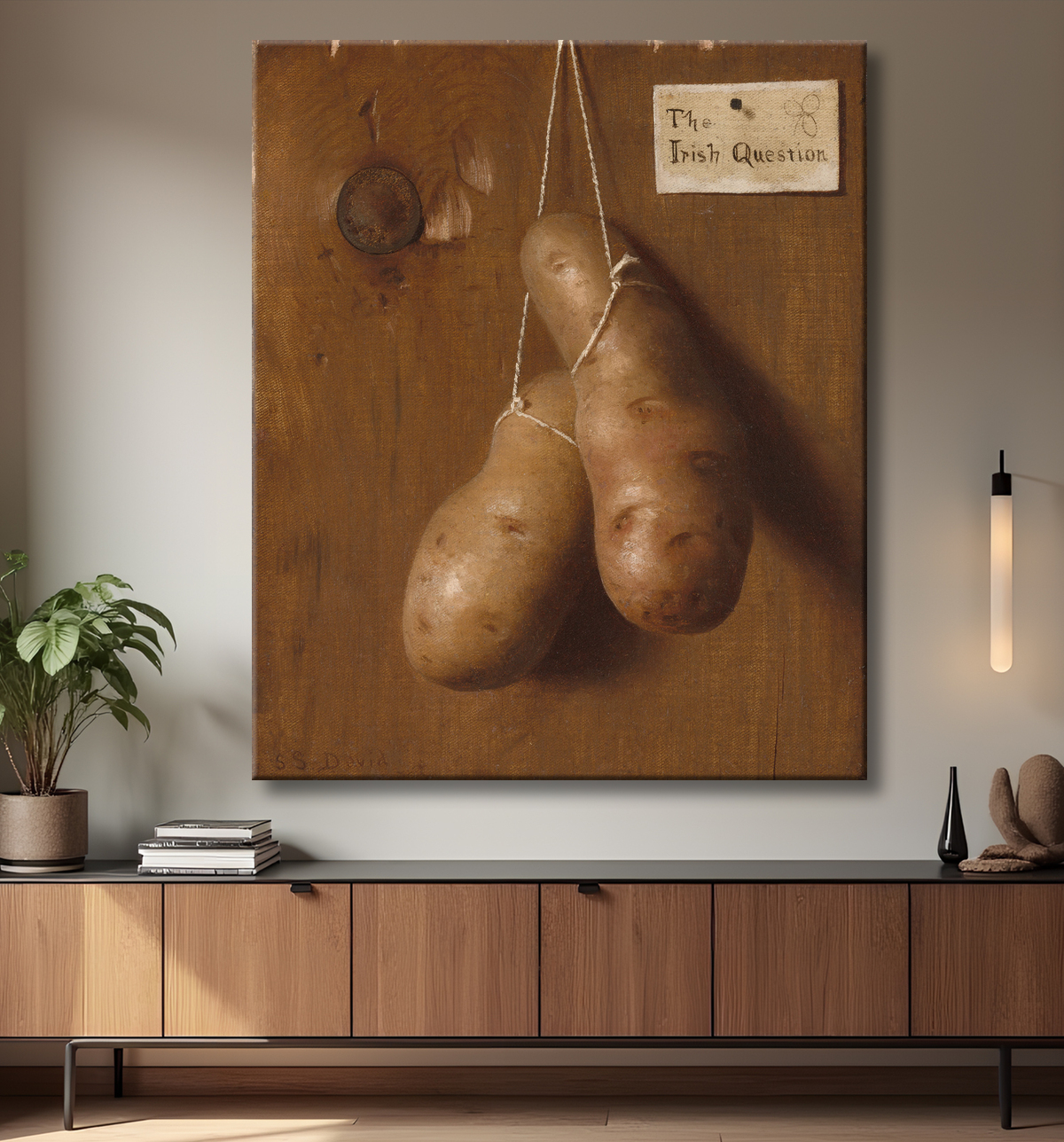 Reproduction La question irlandaise de De Scott Evans avec decor