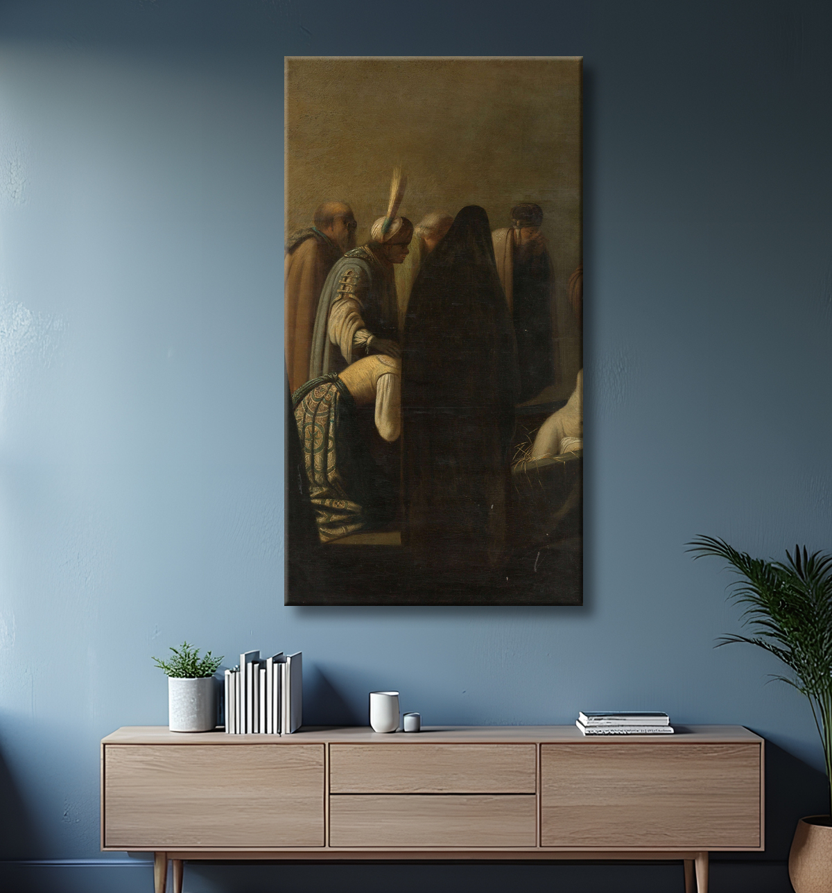 Reproduction La résurrection de Lazare de Rembrandt van Rijn avec decor