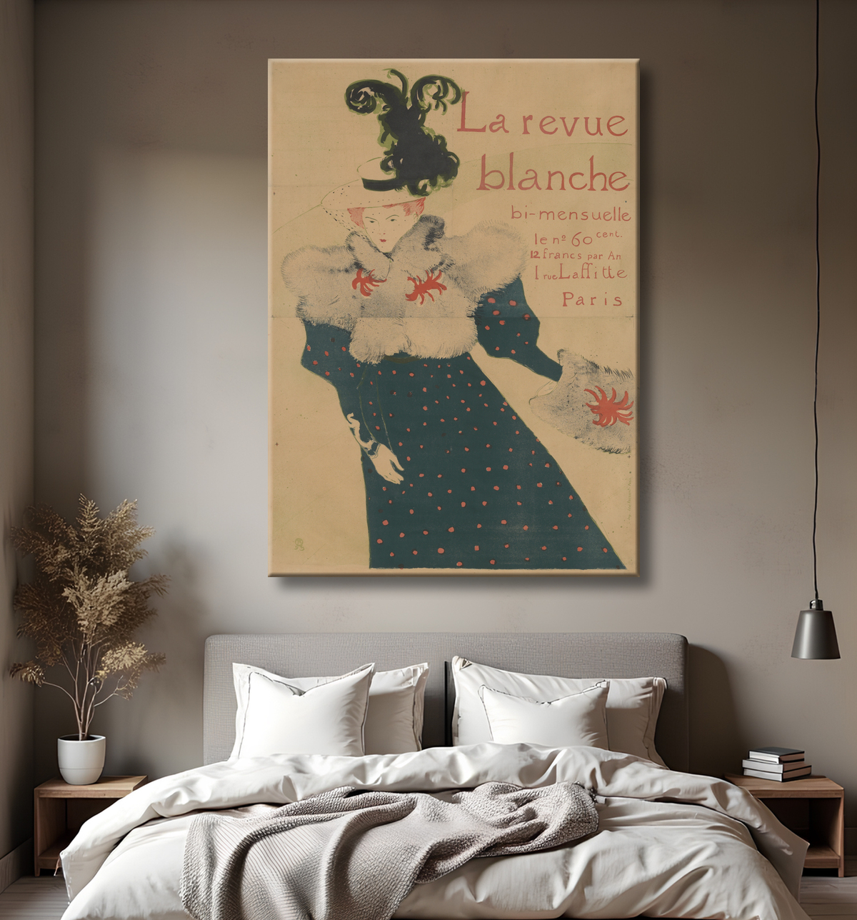 Reproduction La revue blanche de Henri de Toulouse-Lautrec avec decor