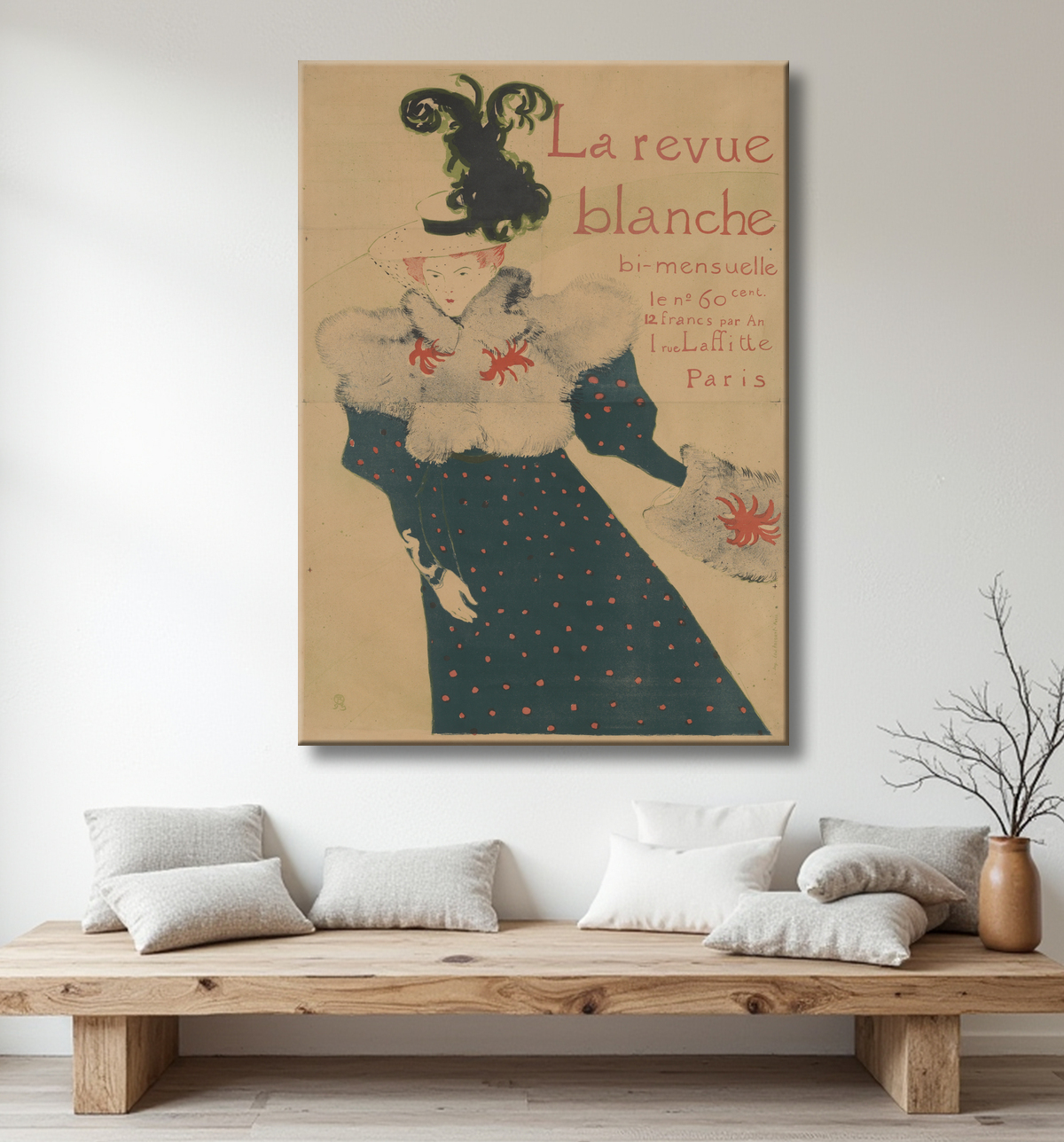 Reproduction La revue blanche de Henri de Toulouse-Lautrec avec decor