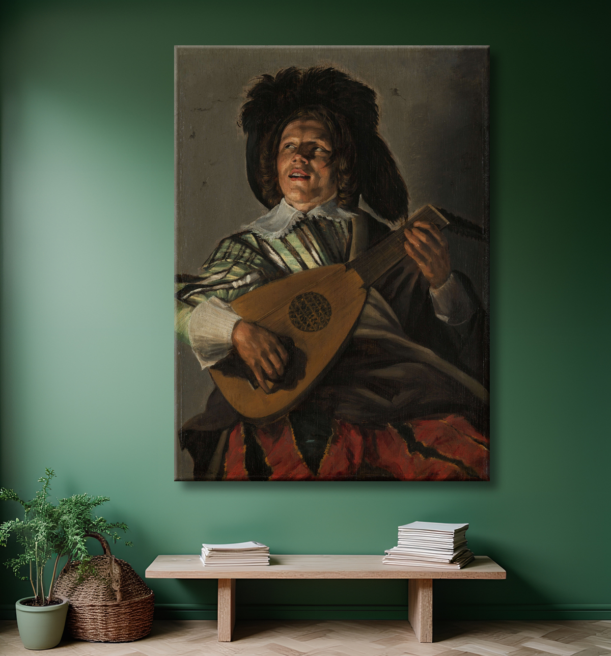 Reproduction La Sérénade de Judith Leyster avec decor