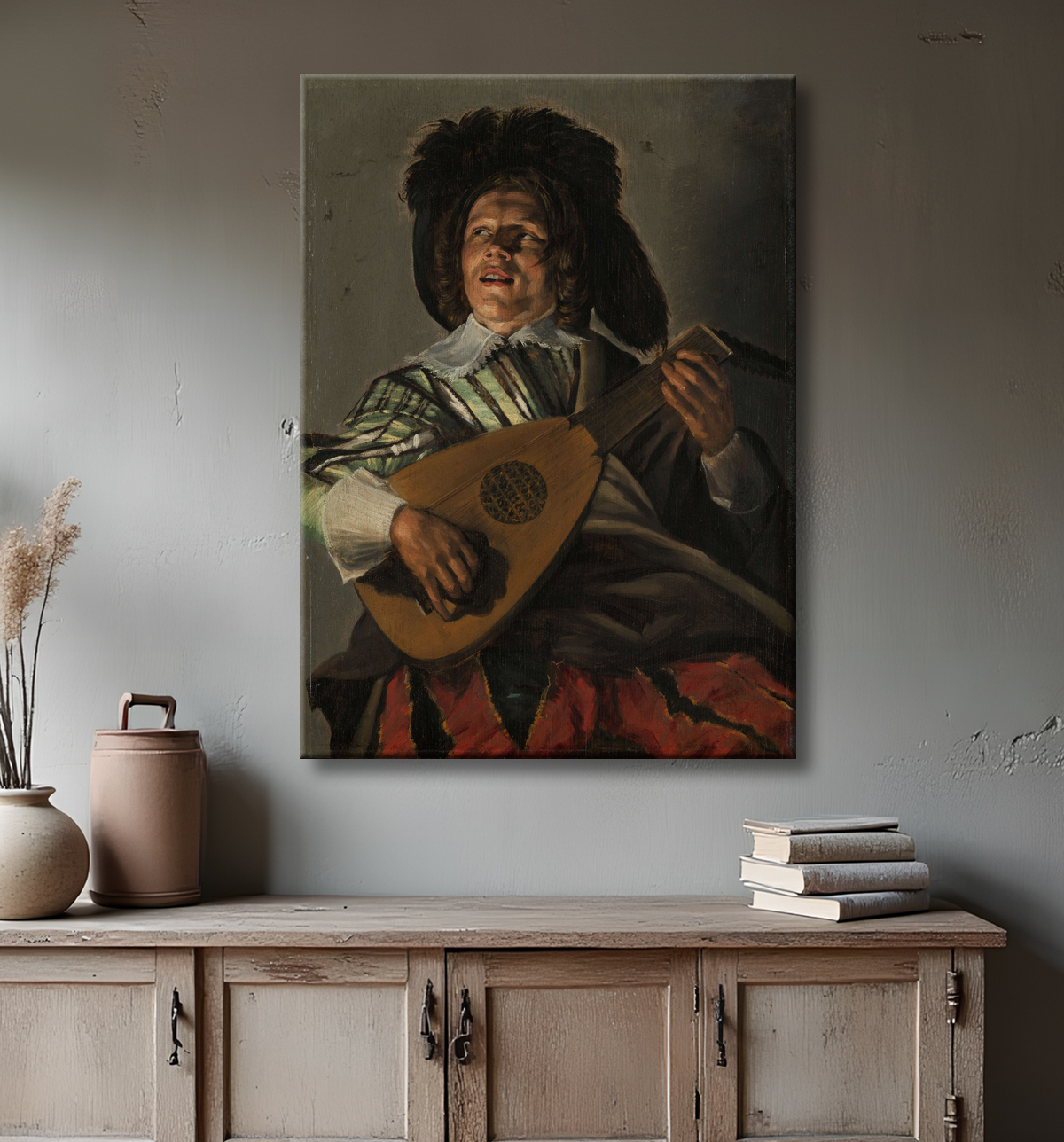 Reproduction La Sérénade de Judith Leyster avec decor