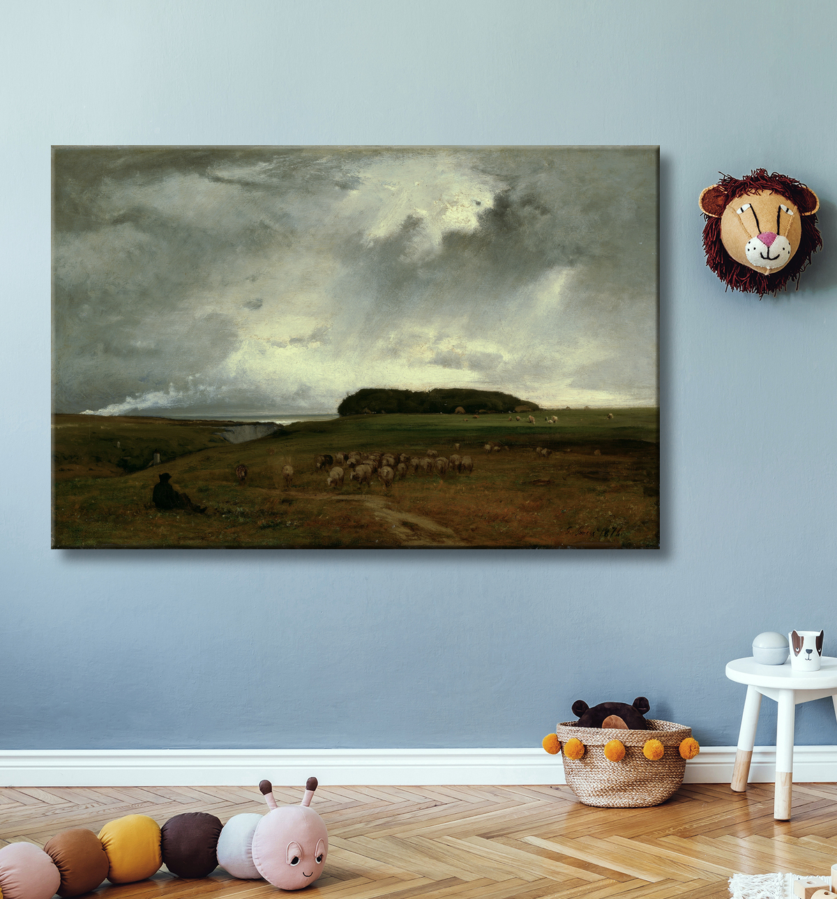 Reproduction La tempête de George Inness avec decor