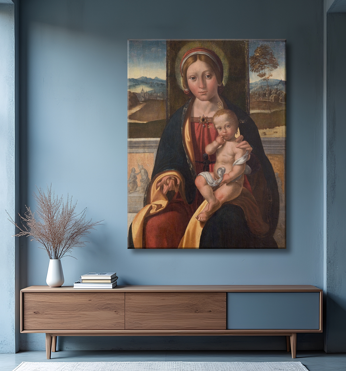 Reproduction La Vierge et l'Enfant de Garofalo, Benvenuto Tisi da avec decor