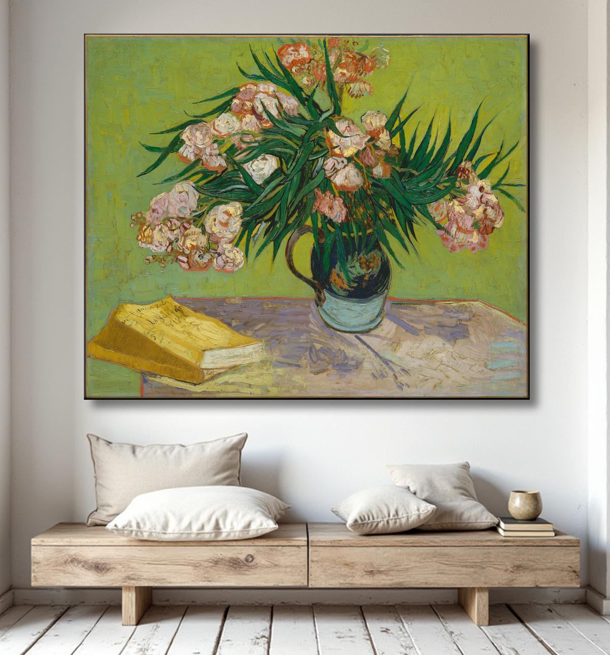 Reproduction Lauriers roses de Vincent van Gogh avec decor