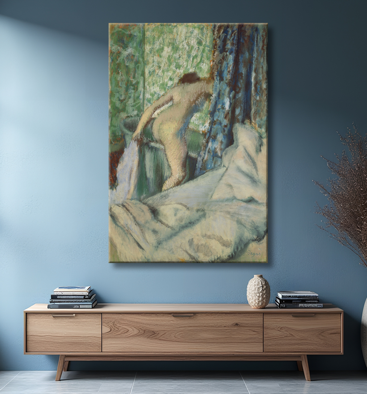 Reproduction Le bain du matin de Hilaire Germain Edgar Degas avec decor
