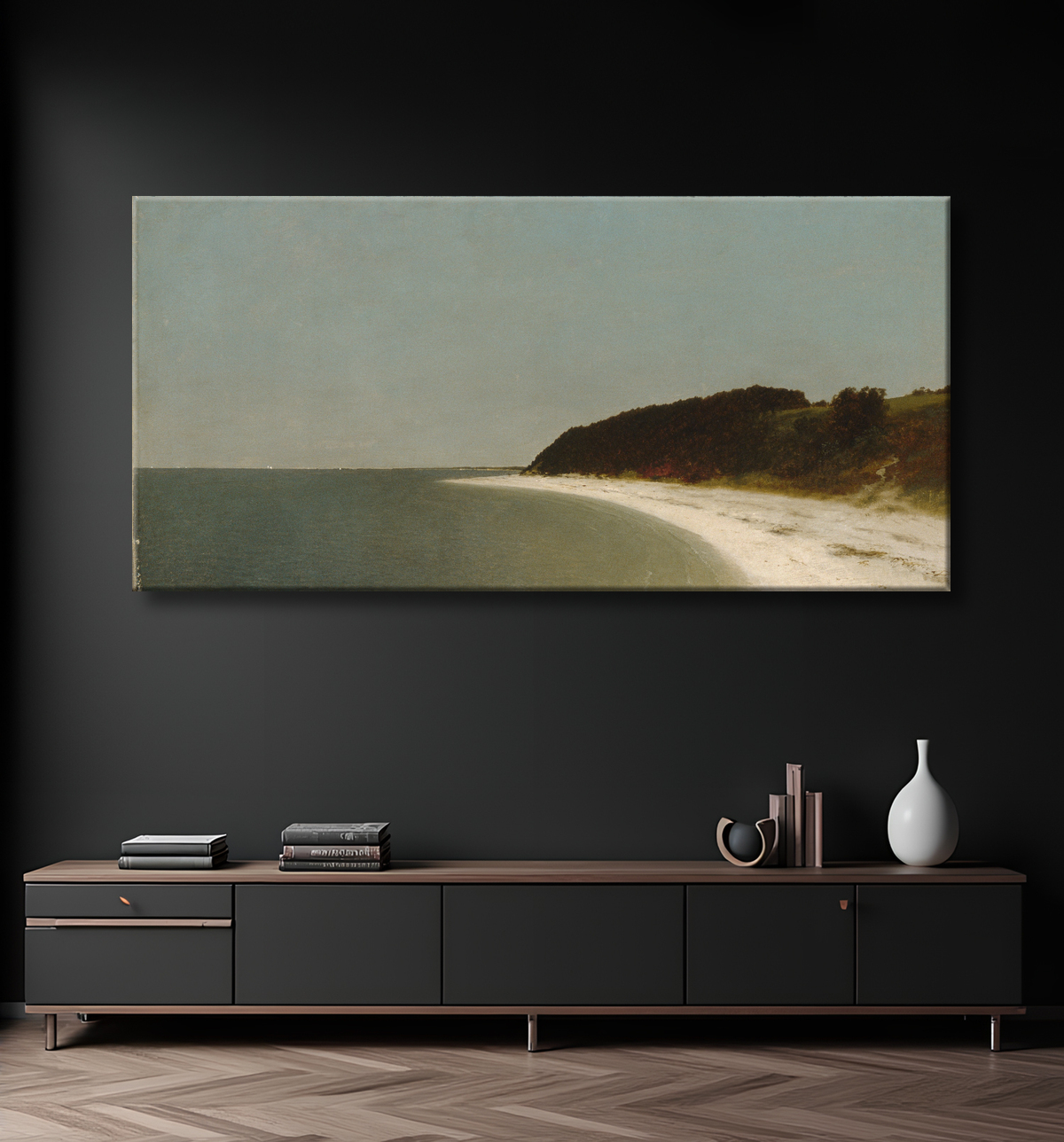 Reproduction Le cou d'Eaton, Long Island de John Frederick Kensett avec decor