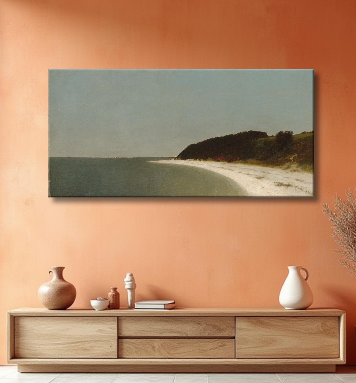 Reproduction Le cou d'Eaton, Long Island de John Frederick Kensett avec decor