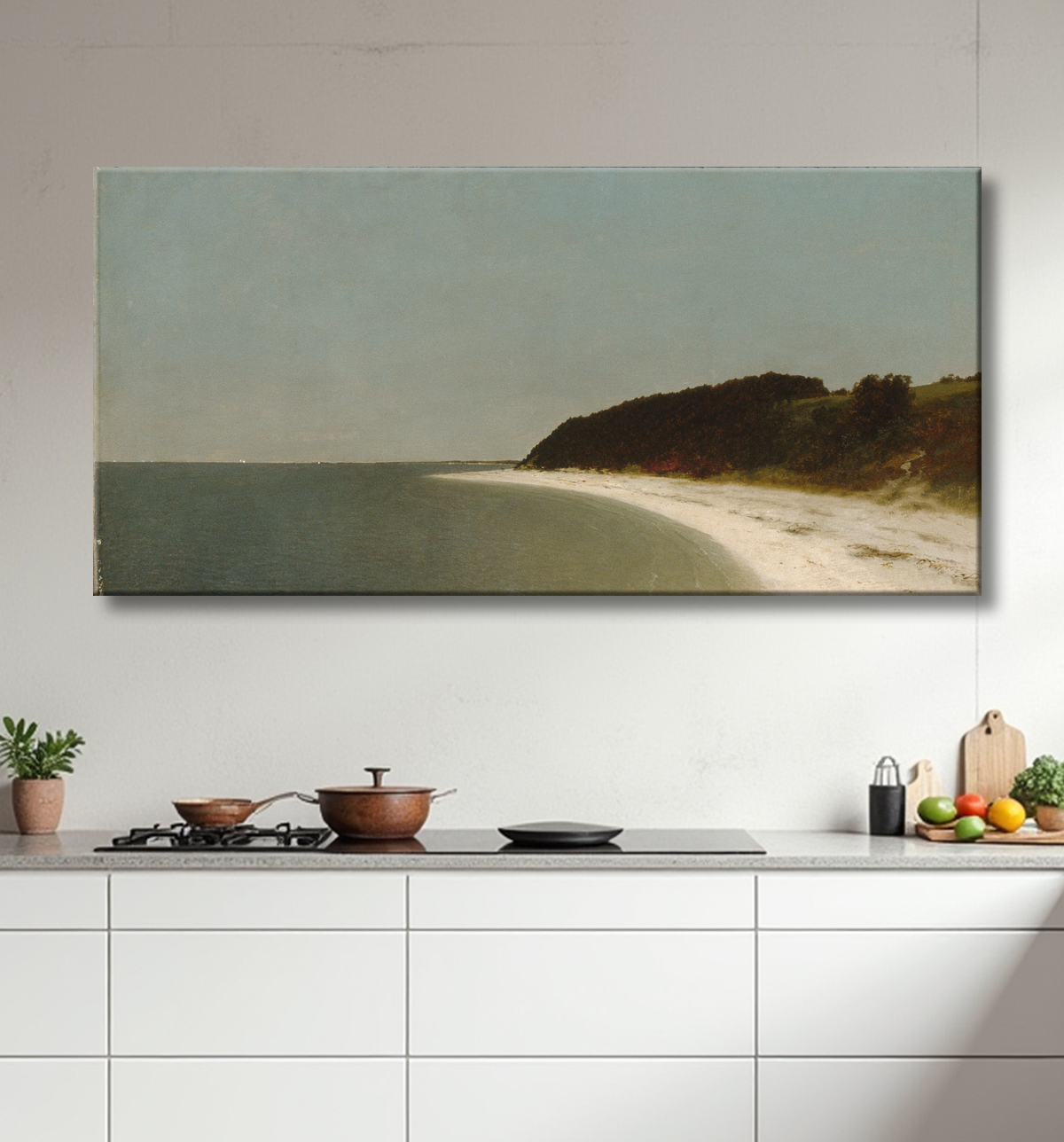 Reproduction Le cou d'Eaton, Long Island de John Frederick Kensett avec decor