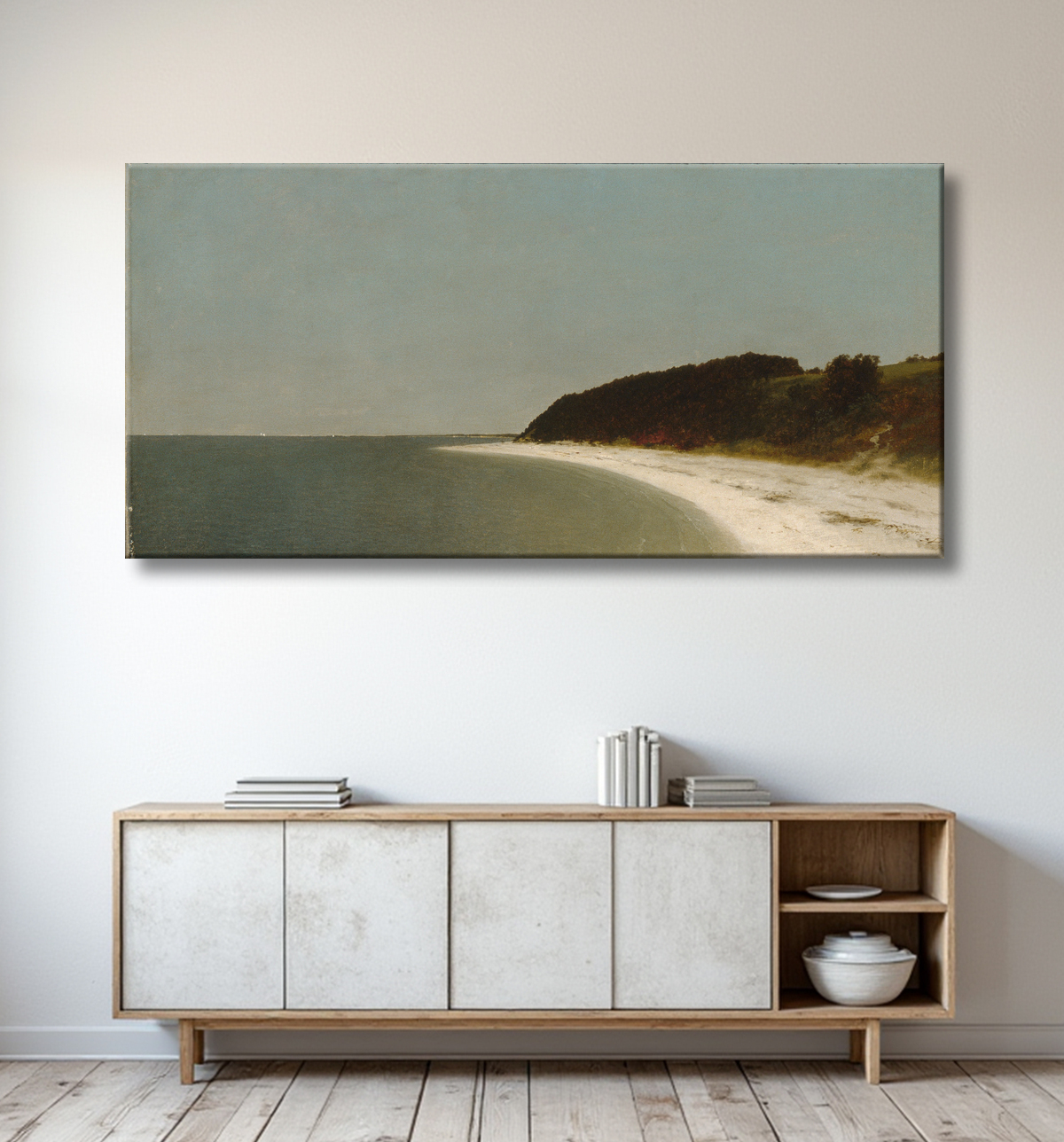 Reproduction Le cou d'Eaton, Long Island de John Frederick Kensett avec decor
