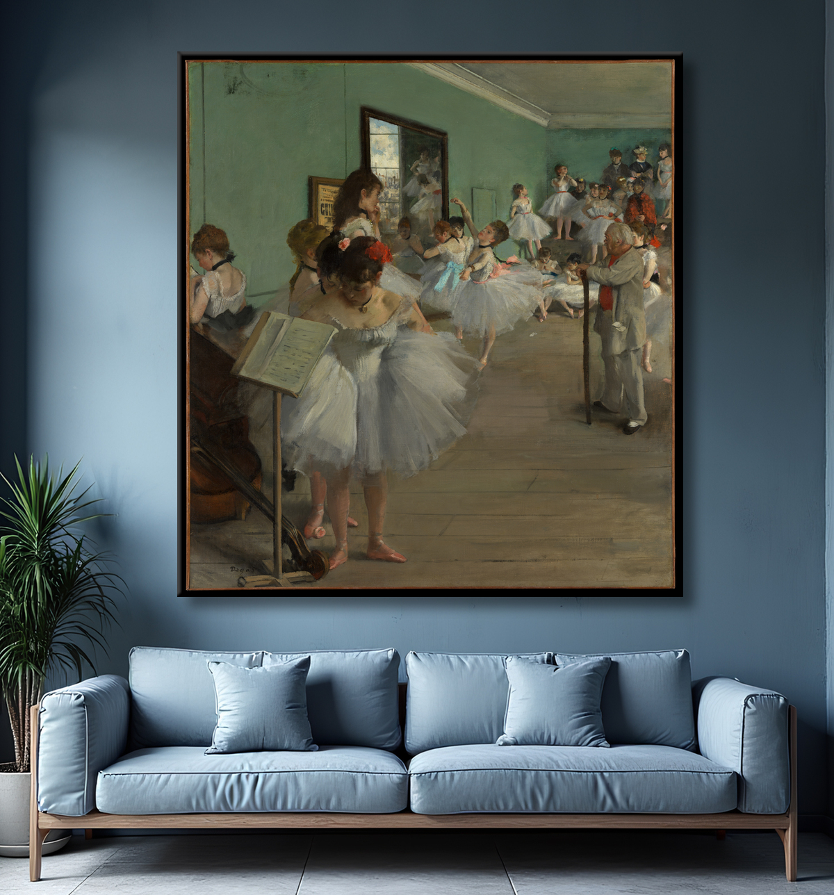 Reproduction Le cours de danse de Edgar Degas avec decor