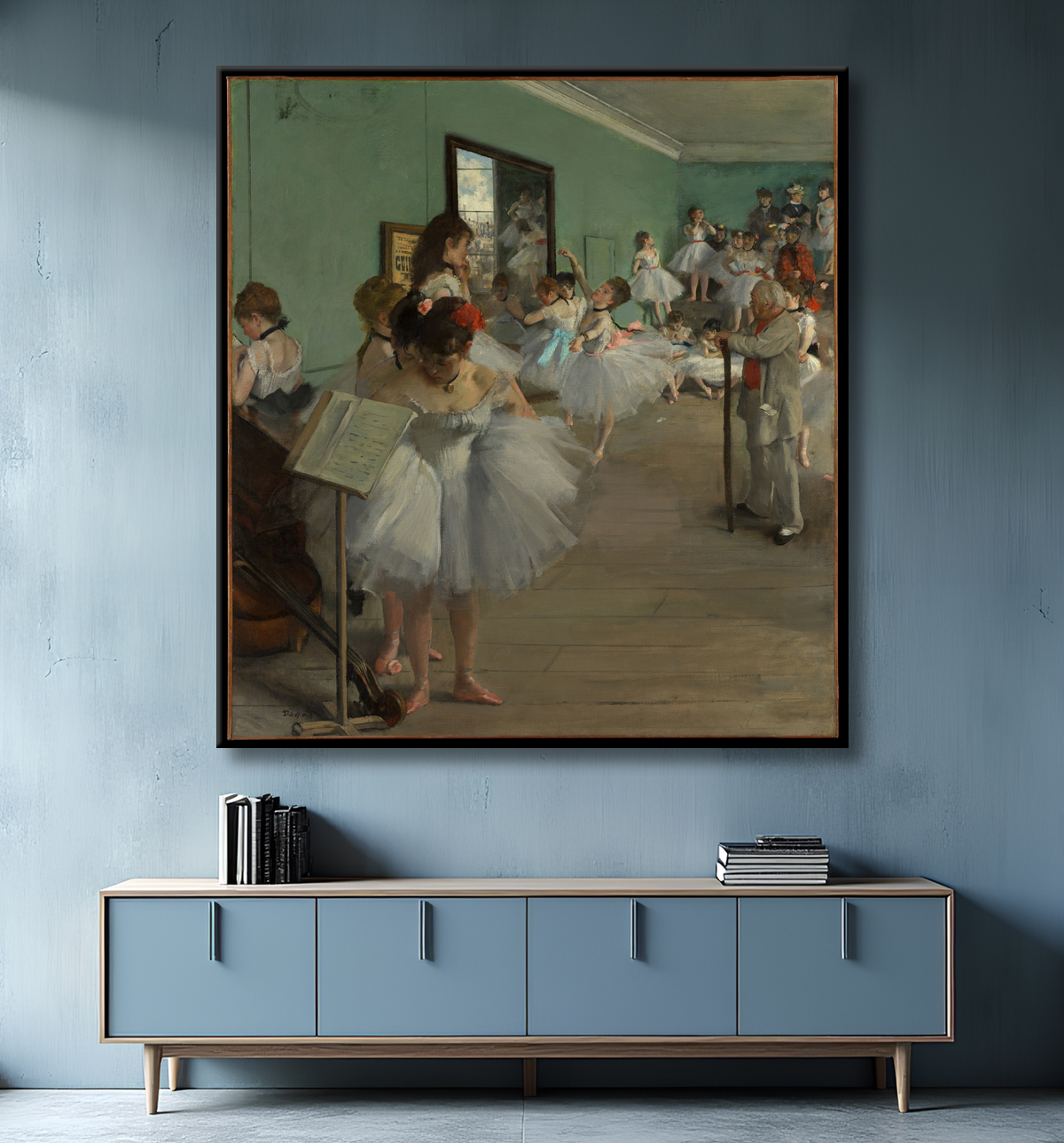 Reproduction Le cours de danse de Edgar Degas avec decor