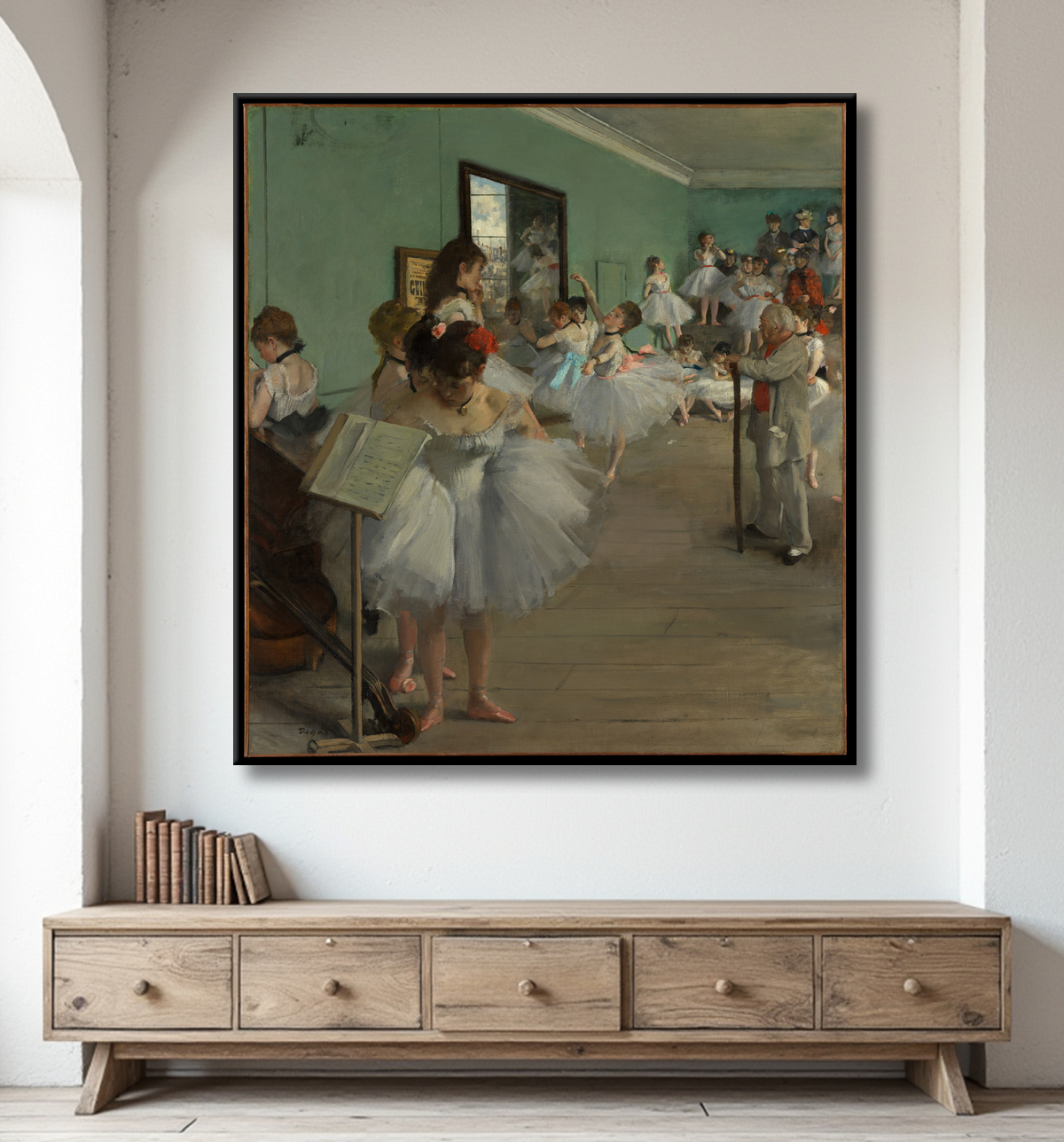 Reproduction Le cours de danse de Edgar Degas avec decor