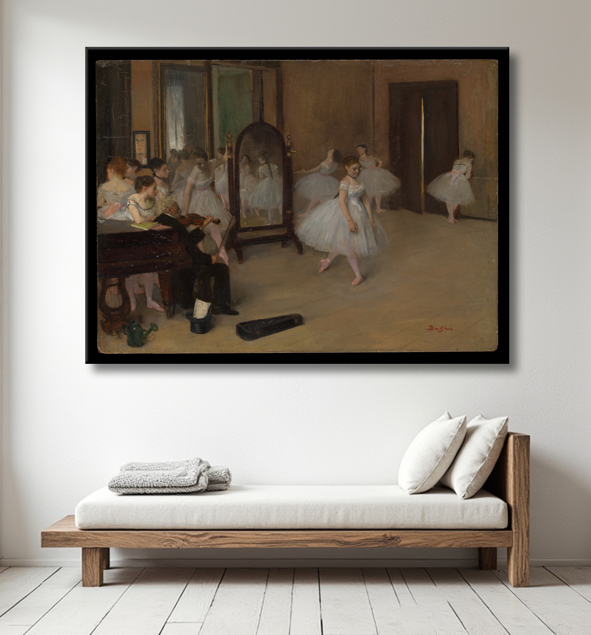 Reproduction Le cours de danse de Edgar Degas avec decor