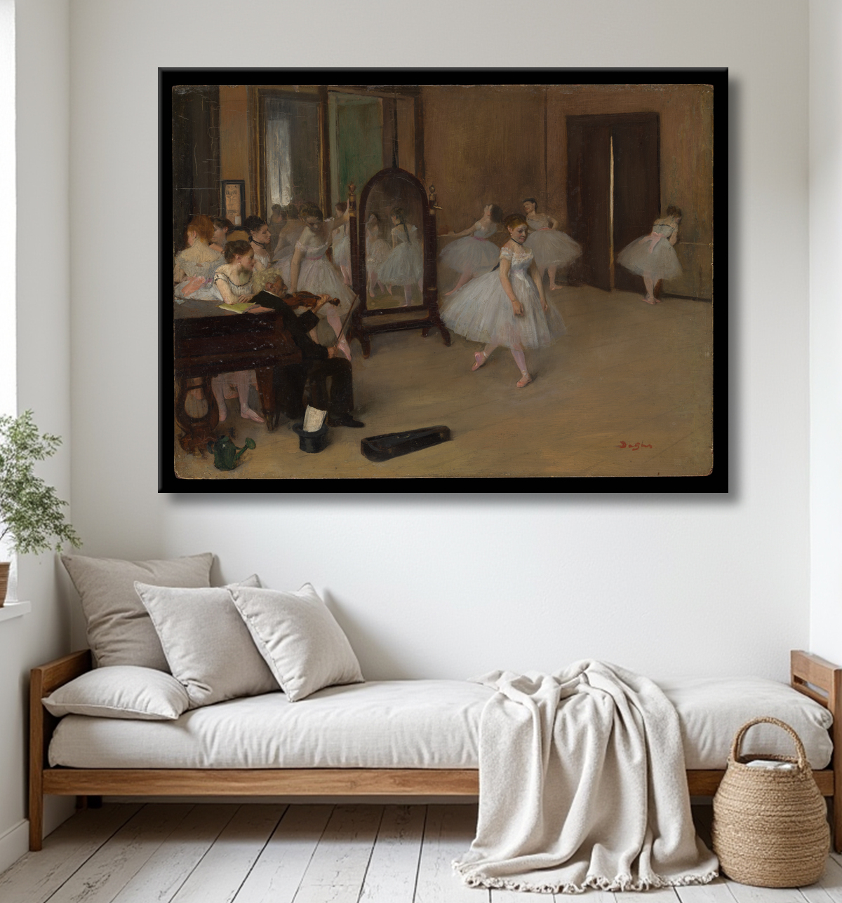 Reproduction Le cours de danse de Edgar Degas avec decor