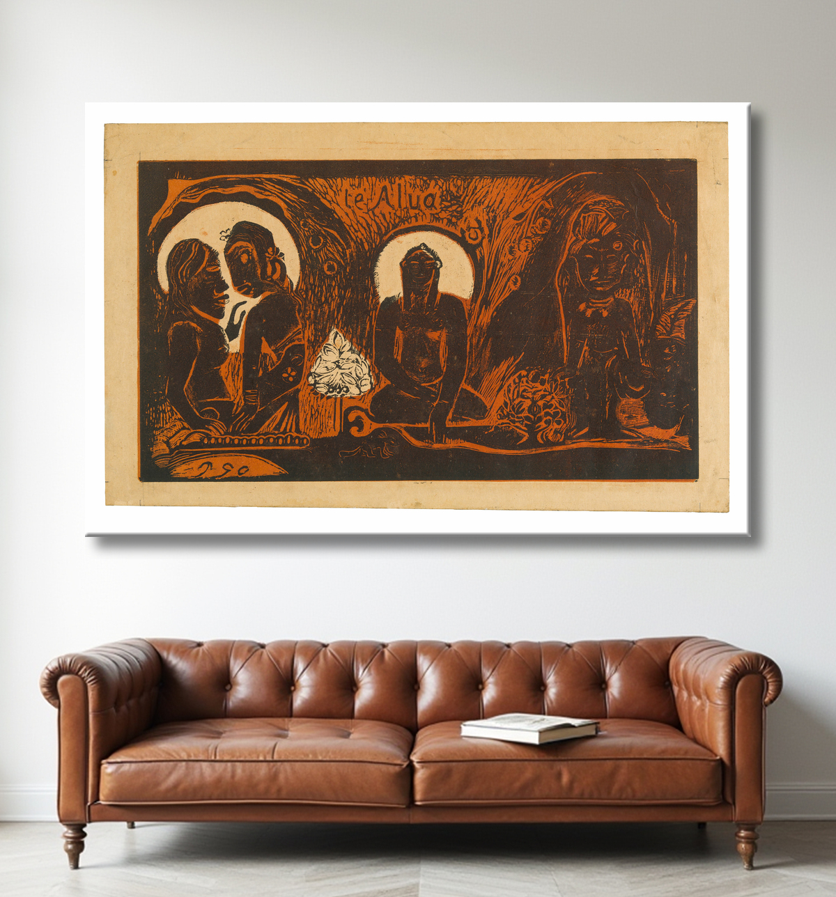 Reproduction Le Dieu, de la suite Noa Noa de Paul Gauguin avec decor