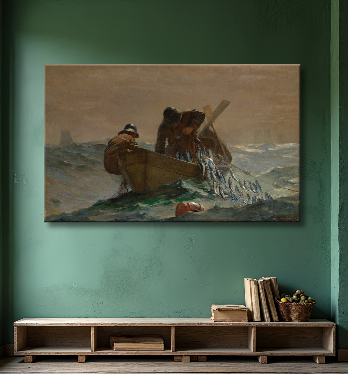 Reproduction Le filet à hareng de Winslow Homer avec decor