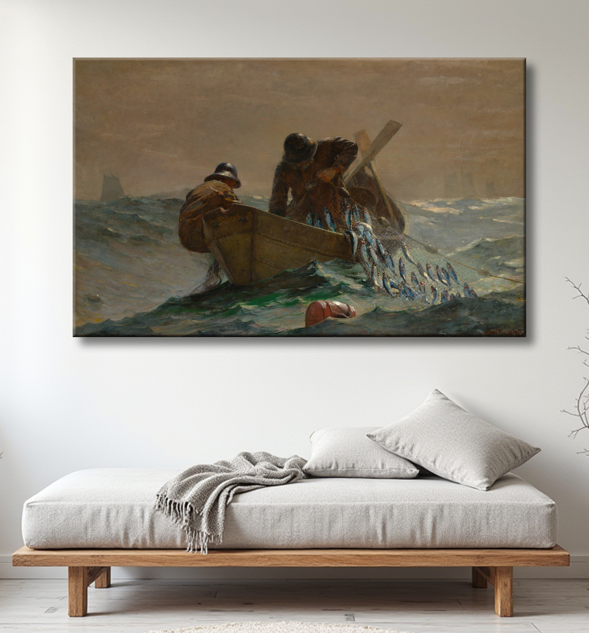 Reproduction Le filet à hareng de Winslow Homer avec decor